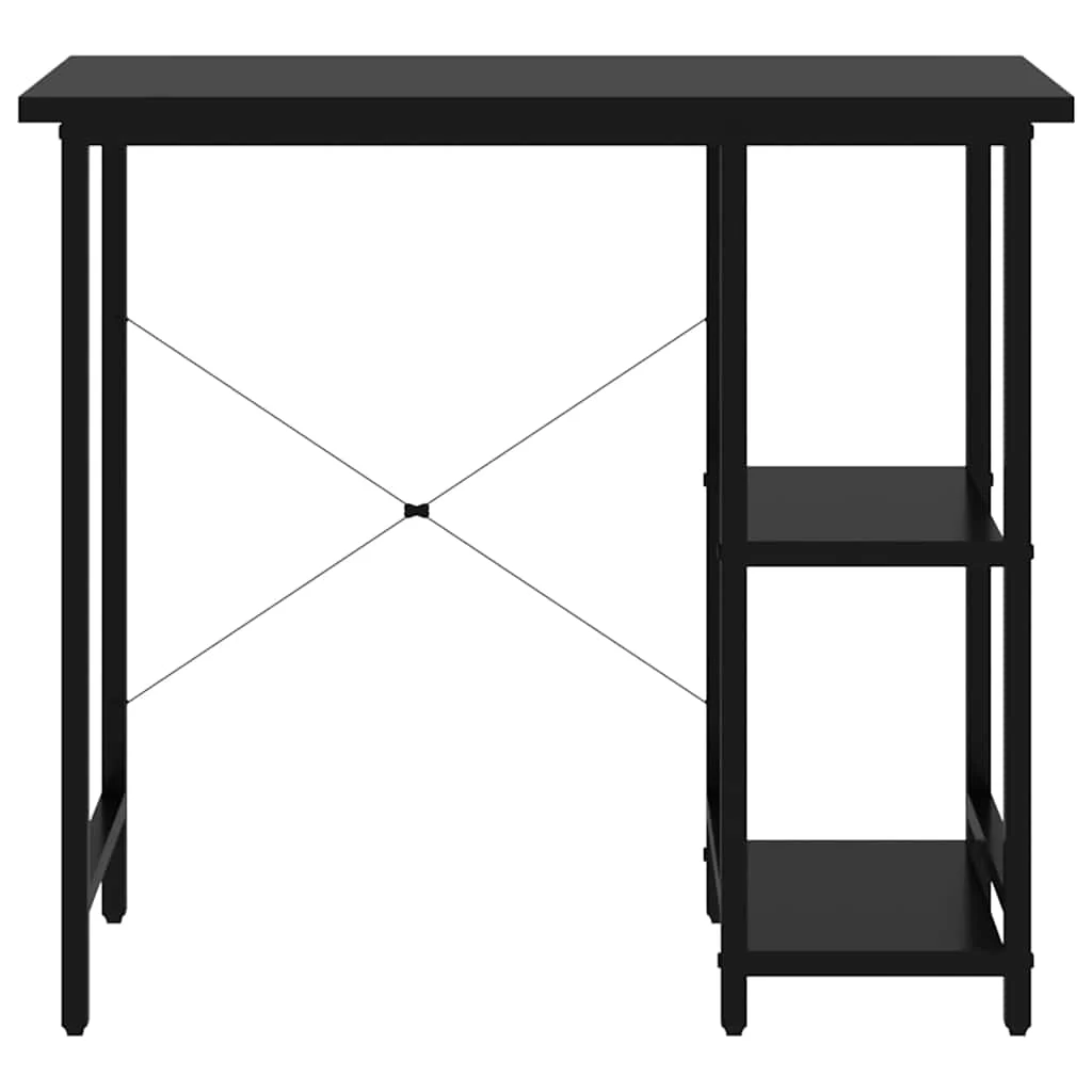 Bureau d'ordinateur 80 x 40 x 72 cm noir mdf – vue de détail