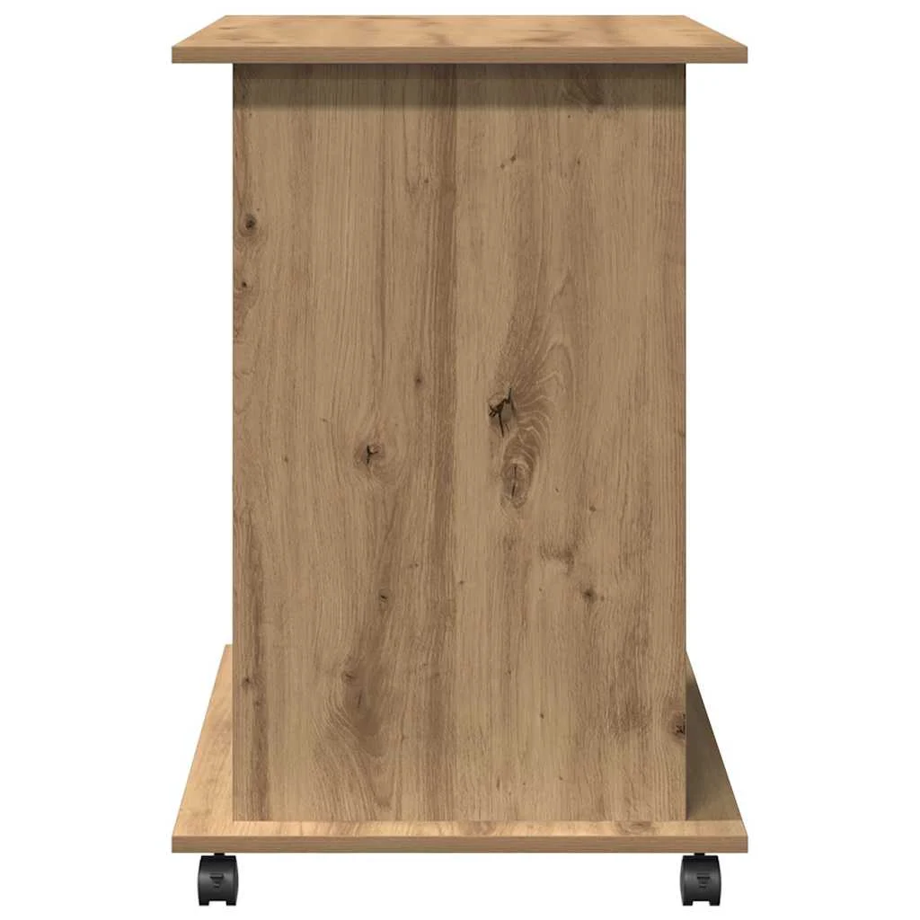 Bureau d'ordinateur 80 x 50 x 75 cm chêne artisanal bois d'ingénierie – vue de dessus