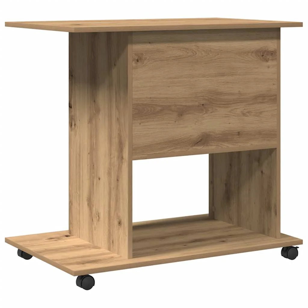 Bureau d'ordinateur 80 x 50 x 75 cm chêne artisanal bois d'ingénierie – vue en situation