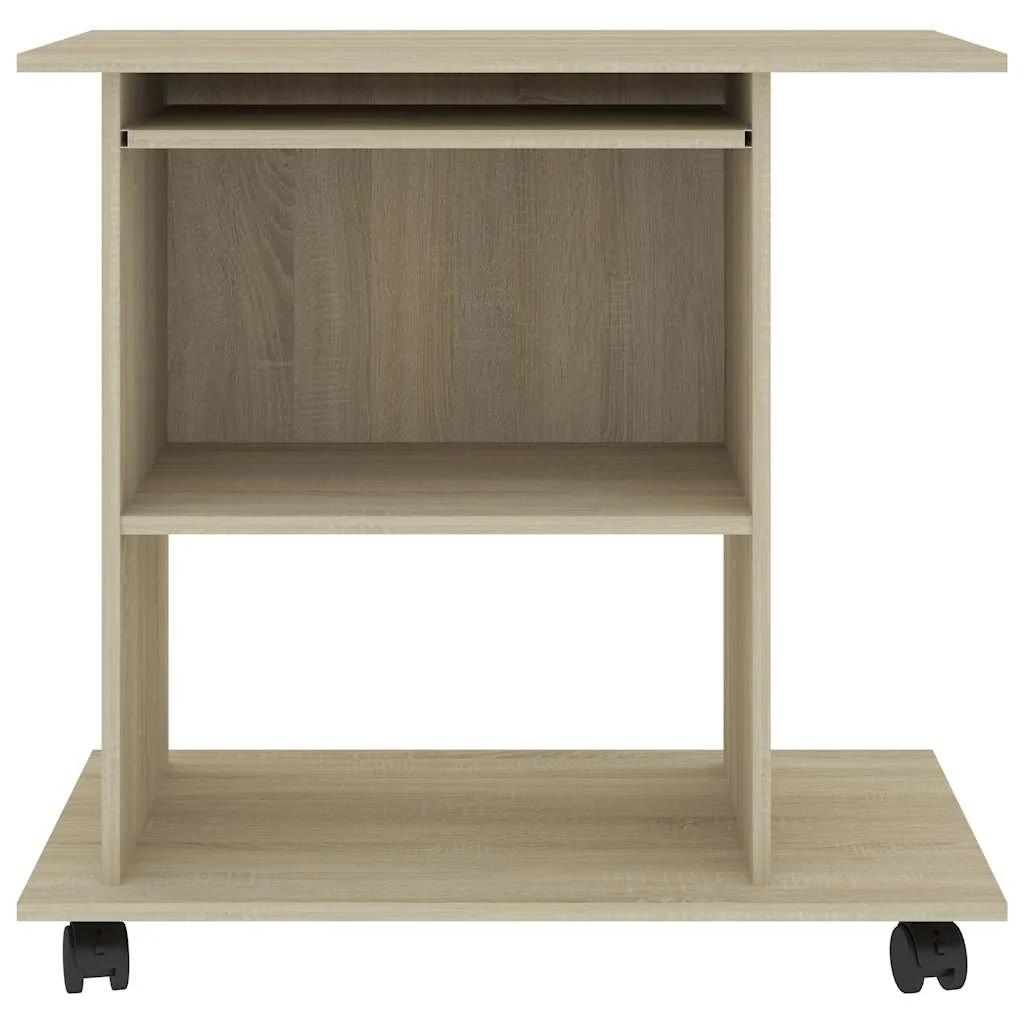 Bureau d'ordinateur 80 x 50 x 75 cm chêne sonoma bois d'ingénierie – vue de détail