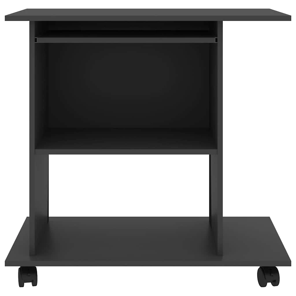 Bureau d'ordinateur 80 x 50 x 75 cm gris aggloméré – vue de détail