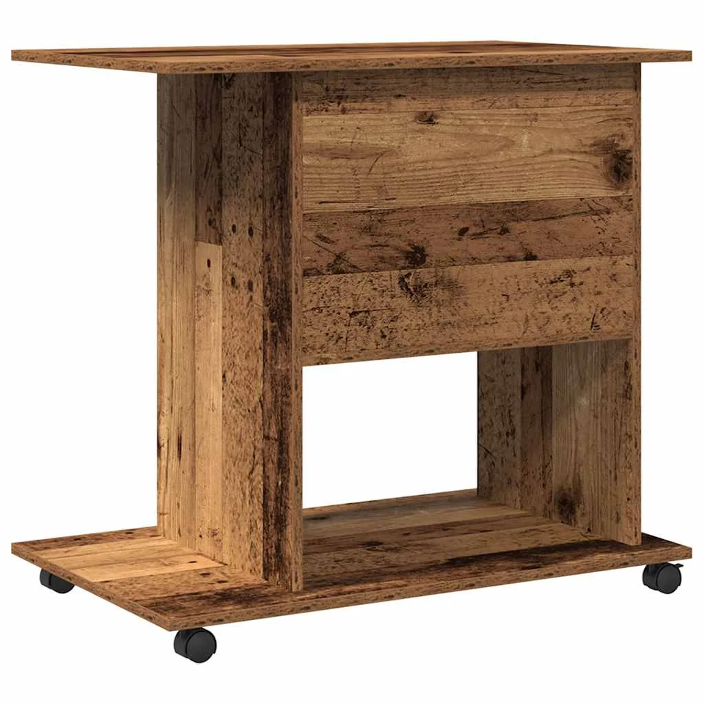 Bureau d'ordinateur 80 x 50 x 75 cm vieux bois bois d'ingénierie – vue de dessus