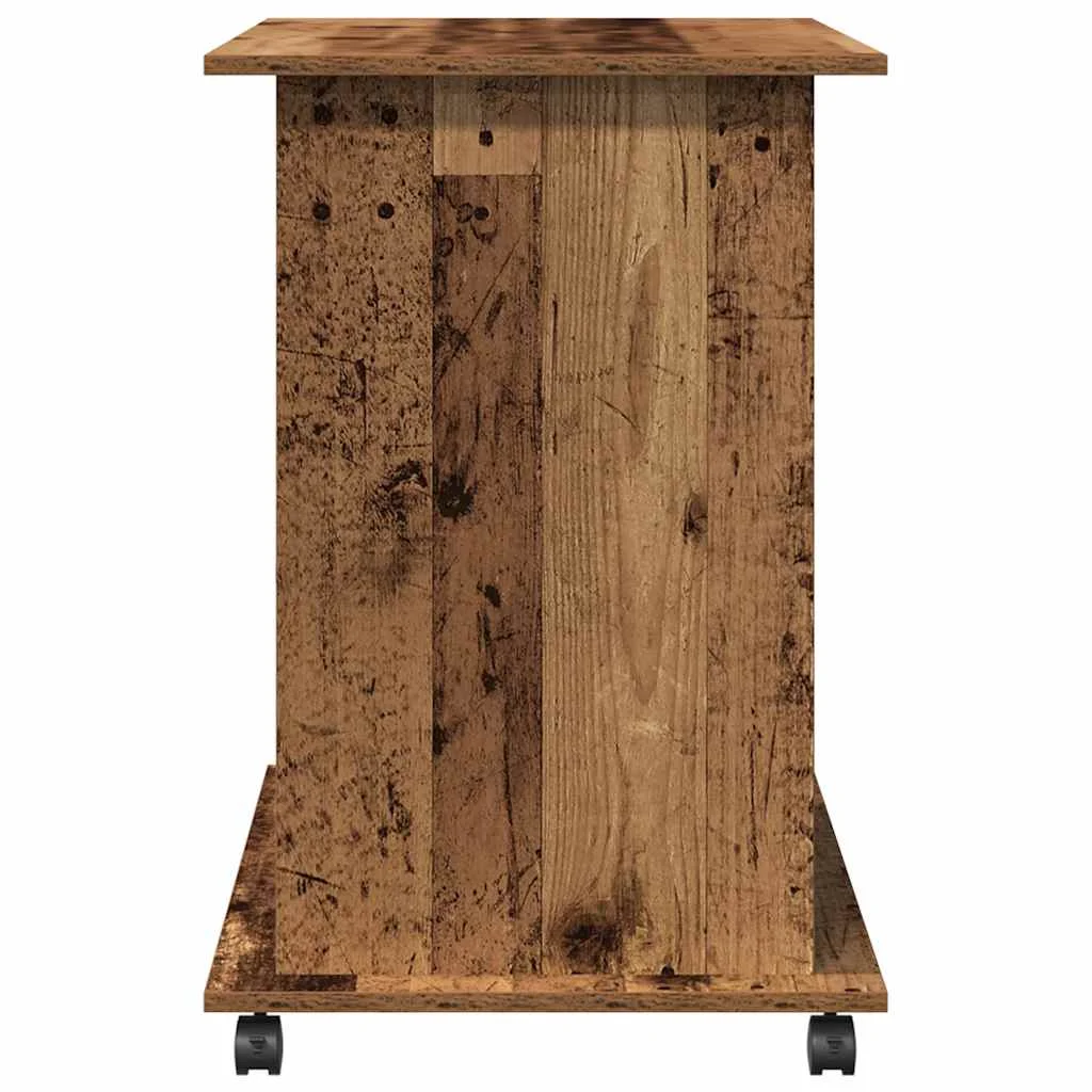 Bureau d'ordinateur 80 x 50 x 75 cm vieux bois bois d'ingénierie – vue de dos