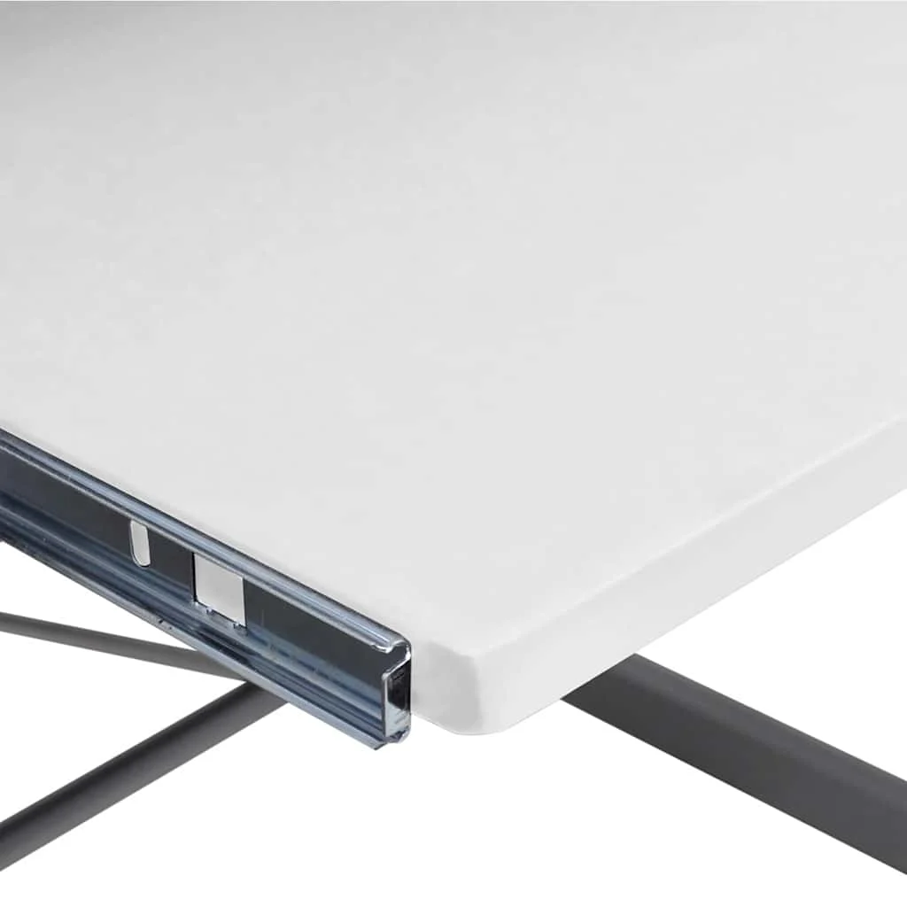 Bureau d'ordinateur d'angle 132 x 112 x 99 cm blanc bois d'ingénierie – vue en situation