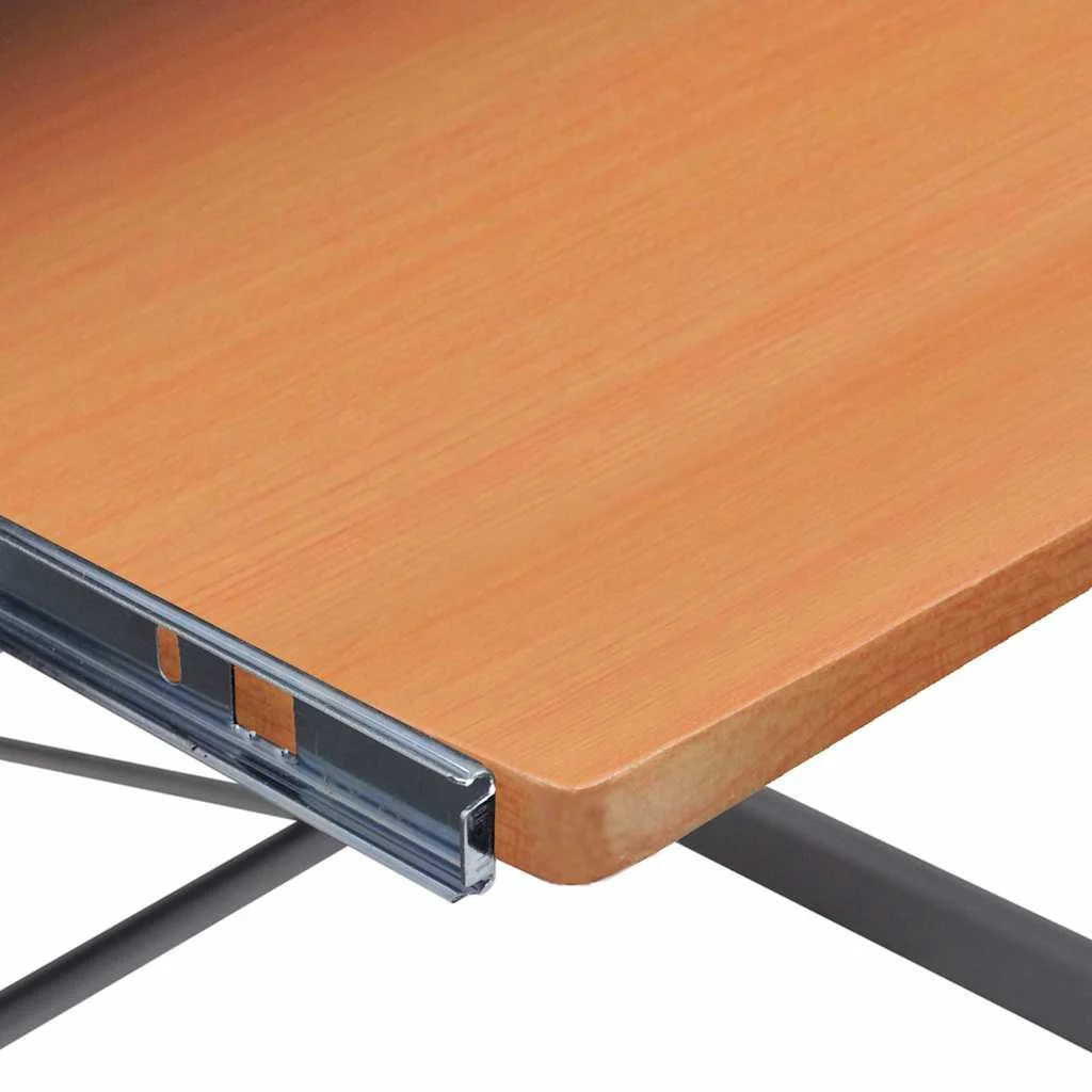 Bureau d'ordinateur d'angle 132 x 112 x 99 cm marron bois d'ingénierie – vue en situation