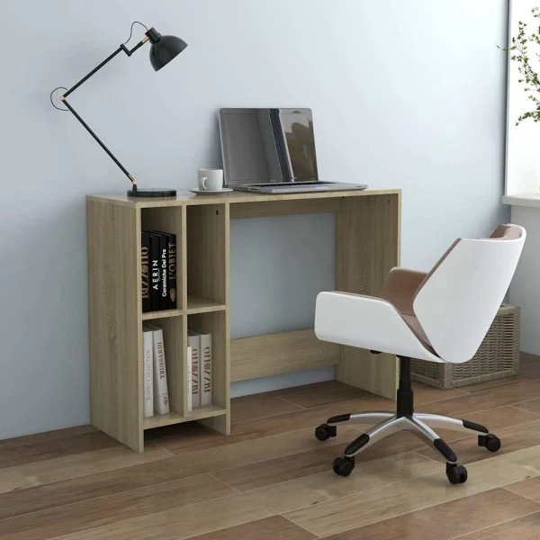 Bureau d'ordinateur portable 102,5 x 35 x 75 cm chêne sonoma bois d'ingénierie – vue d’ensemble
