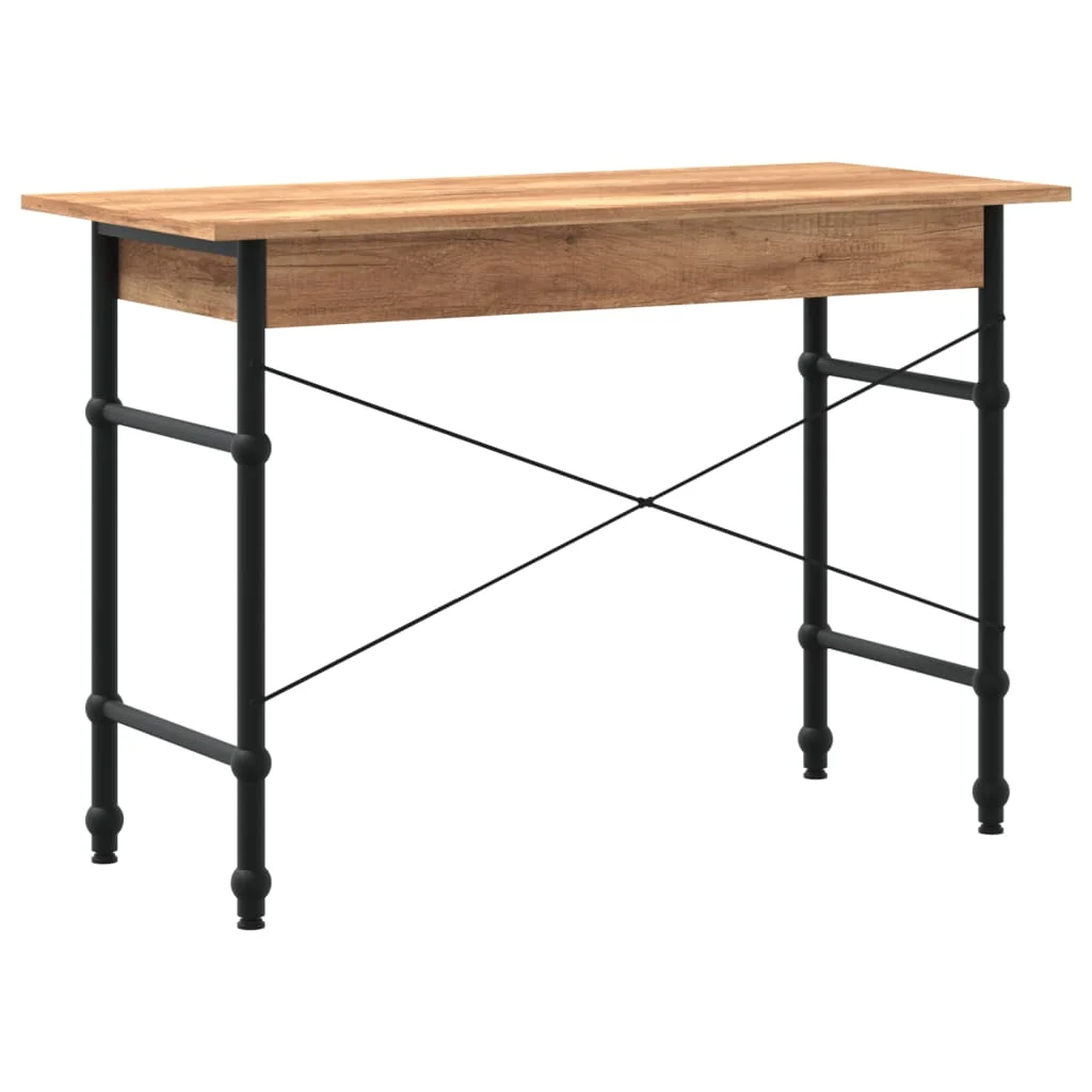 Bureau d'ordinateur avec tiroir couleur 110 x 50 x 75 cm brun bois d'ingénierie – vue en situation