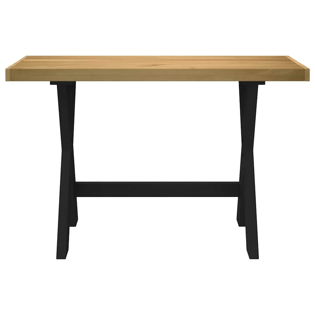Bureau pieds en forme de X pin 120 x 50 x 75 cm brun bois massif – vue de détail