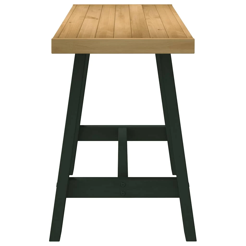 Bureau pieds en forme de A pin 120 x 50 x 75 cm brun bois massif – vue en situation