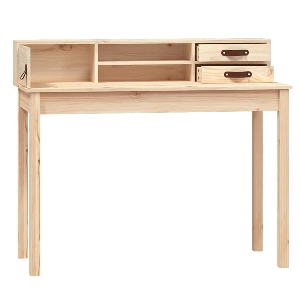 Bureau Pin 110 x 50 x 93 cm naturel bois massif – vue de dessus