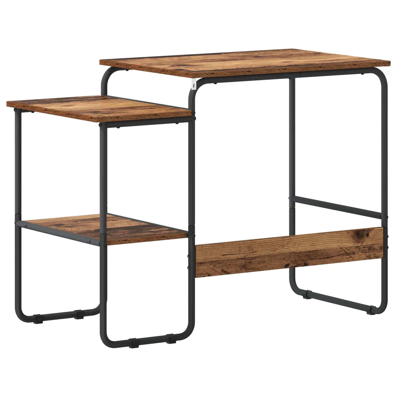 Bureau avec rangement 100 x 50 x 75 cm bois ancien bois d'ingénierie – vue de dessus