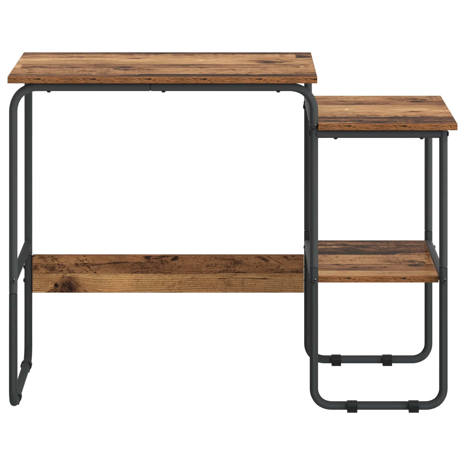 Bureau avec rangement 100 x 50 x 75 cm bois ancien bois d'ingénierie – vue de détail