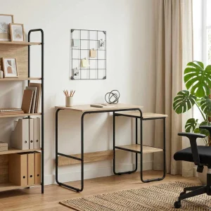 Bureau avec rangement 100 x 50 x 75 cm chêne sonoma bois d'ingénierie – vue d’ensemble
