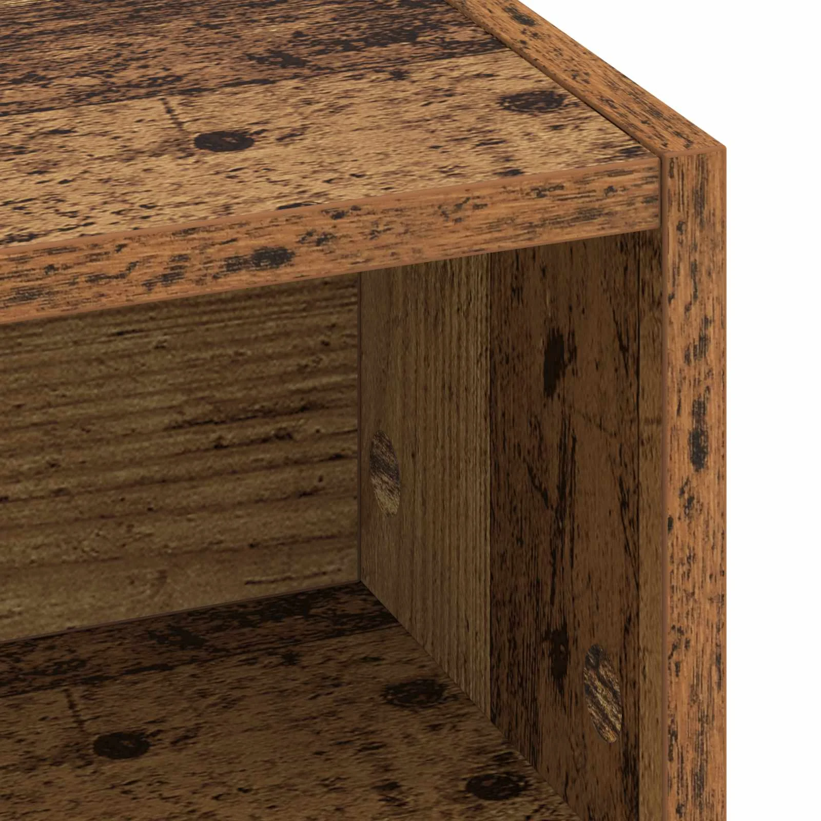 Bureau avec rangement 100 x 50 x 91 cm bois ancien bois d'ingénierie – vue de dos