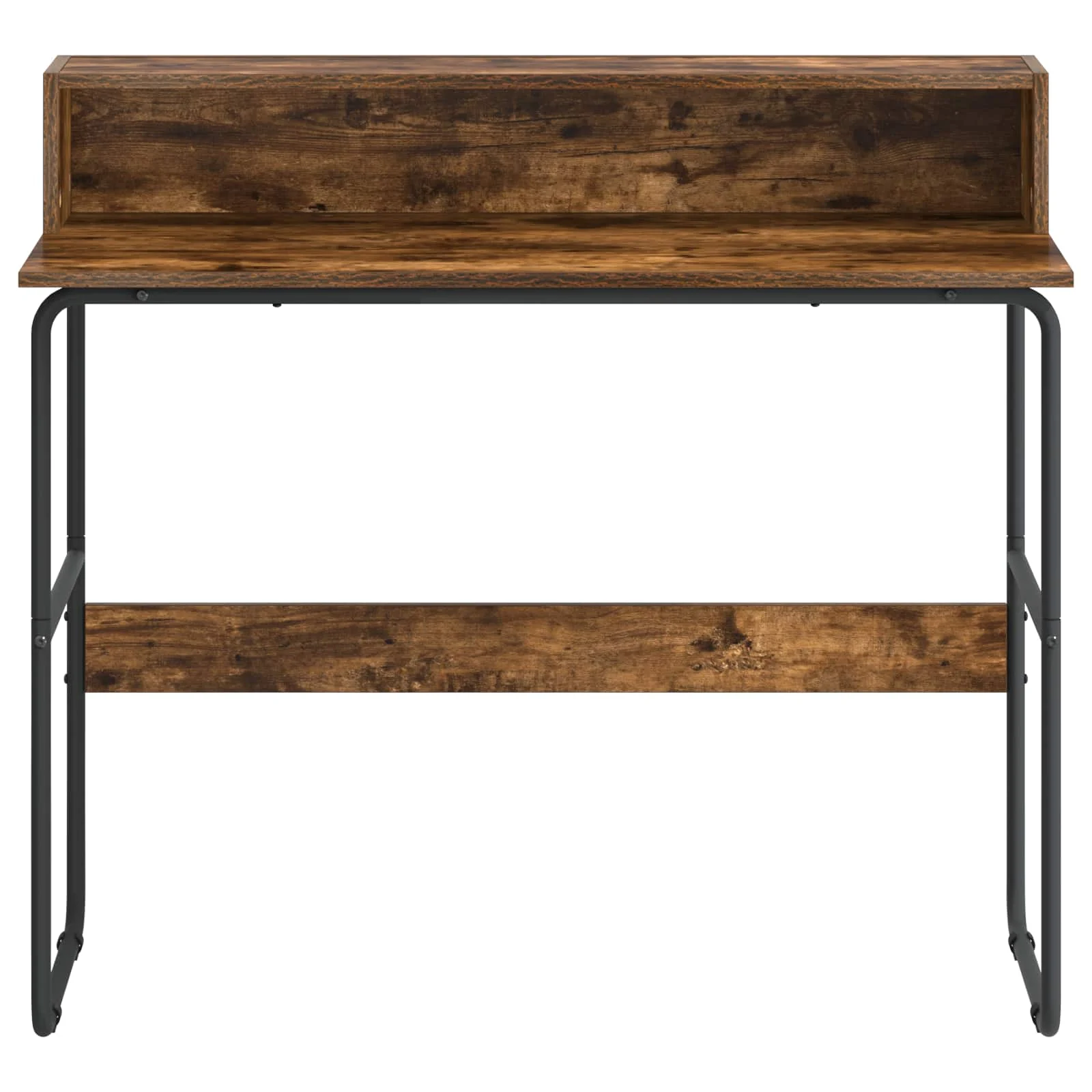 Bureau avec rangement 100 x 50 x 91 cm chêne fumé bois d'ingénierie – vue de détail