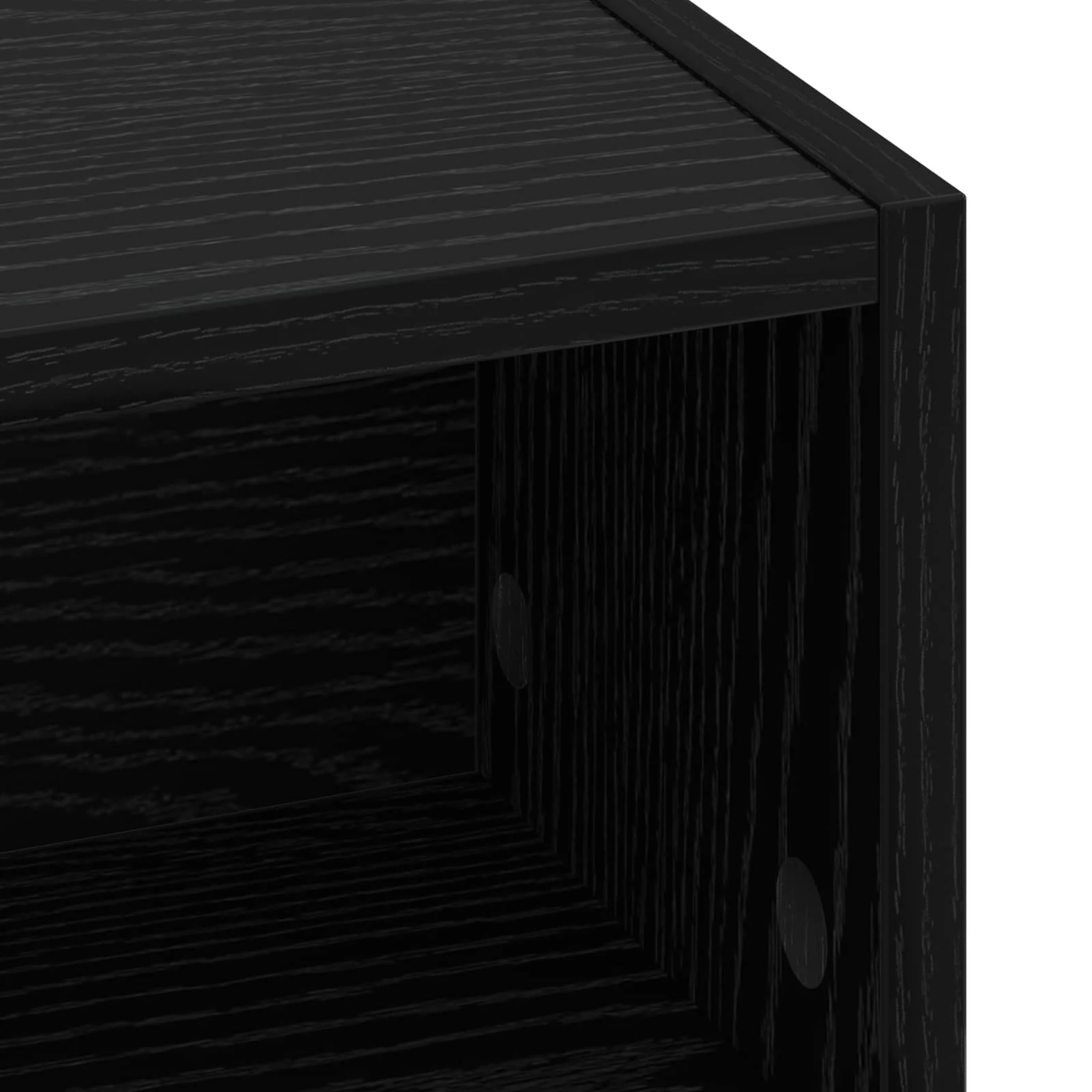 Bureau avec rangement 100 x 50 x 91 cm chêne noir bois d'ingénierie – vue de dos