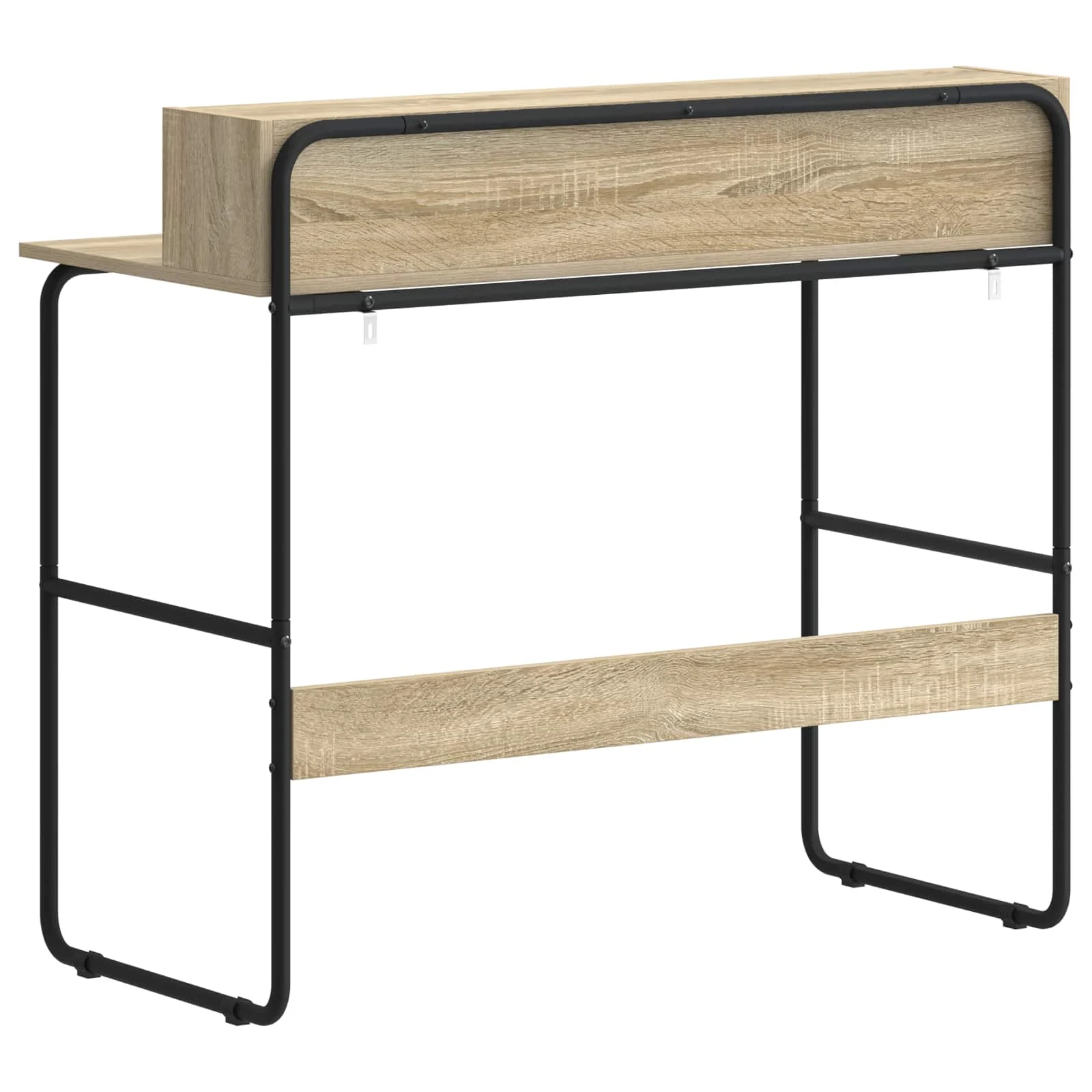 Bureau avec rangement 100 x 50 x 91 cm chêne sonoma bois d'ingénierie – vue de dessus