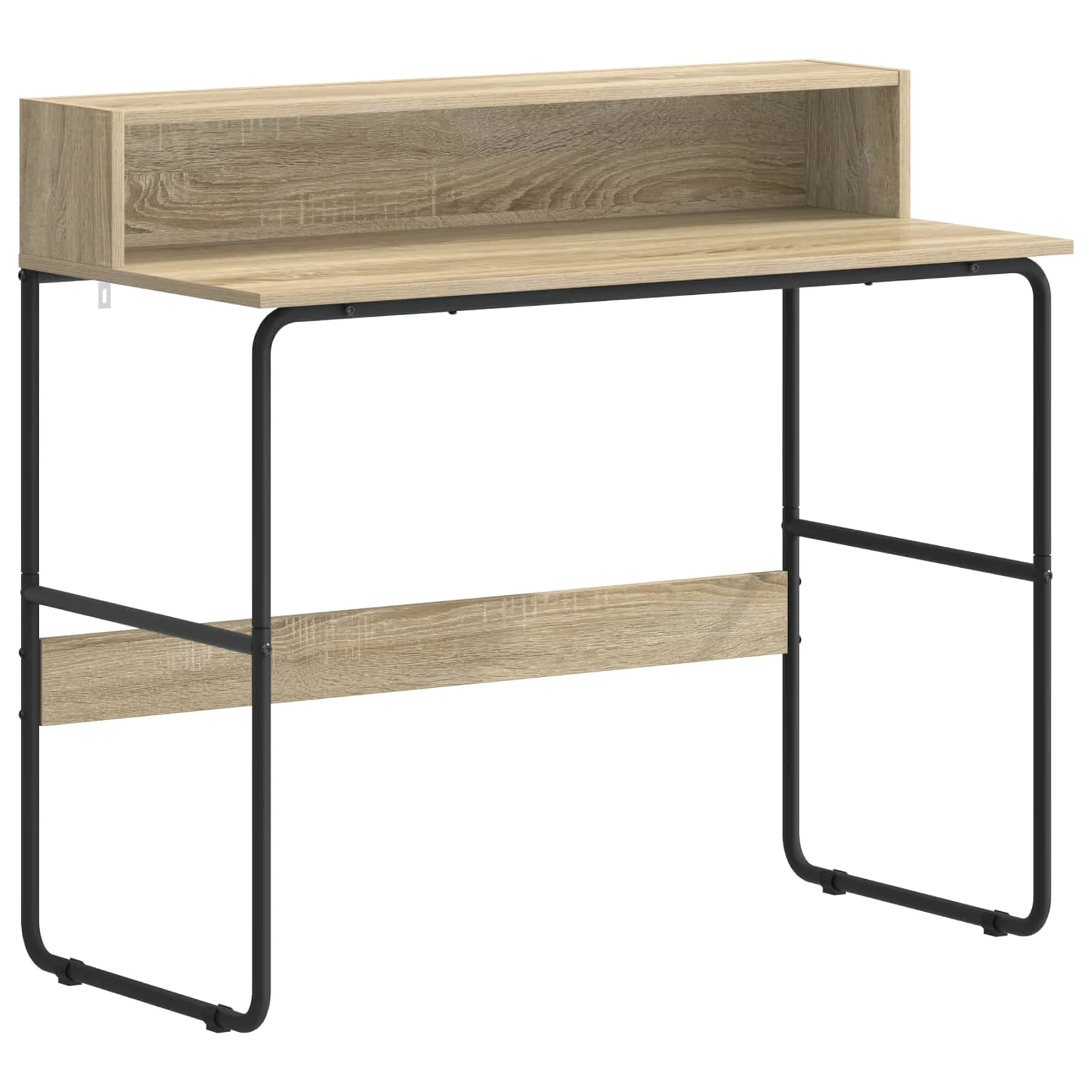 Bureau avec rangement 100 x 50 x 91 cm chêne sonoma bois d'ingénierie – vue de côté