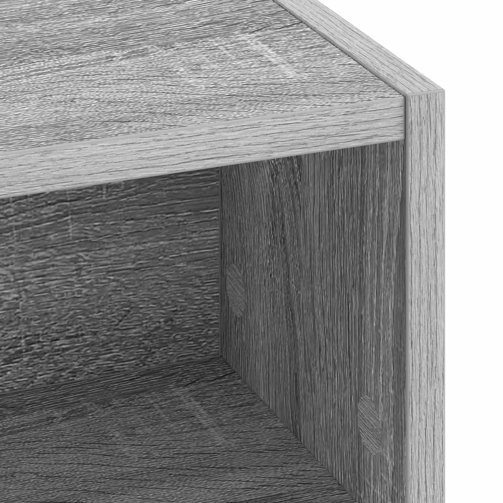 Bureau avec rangement 100 x 50 x 91 cm sonoma gris bois d'ingénierie – vue de dos