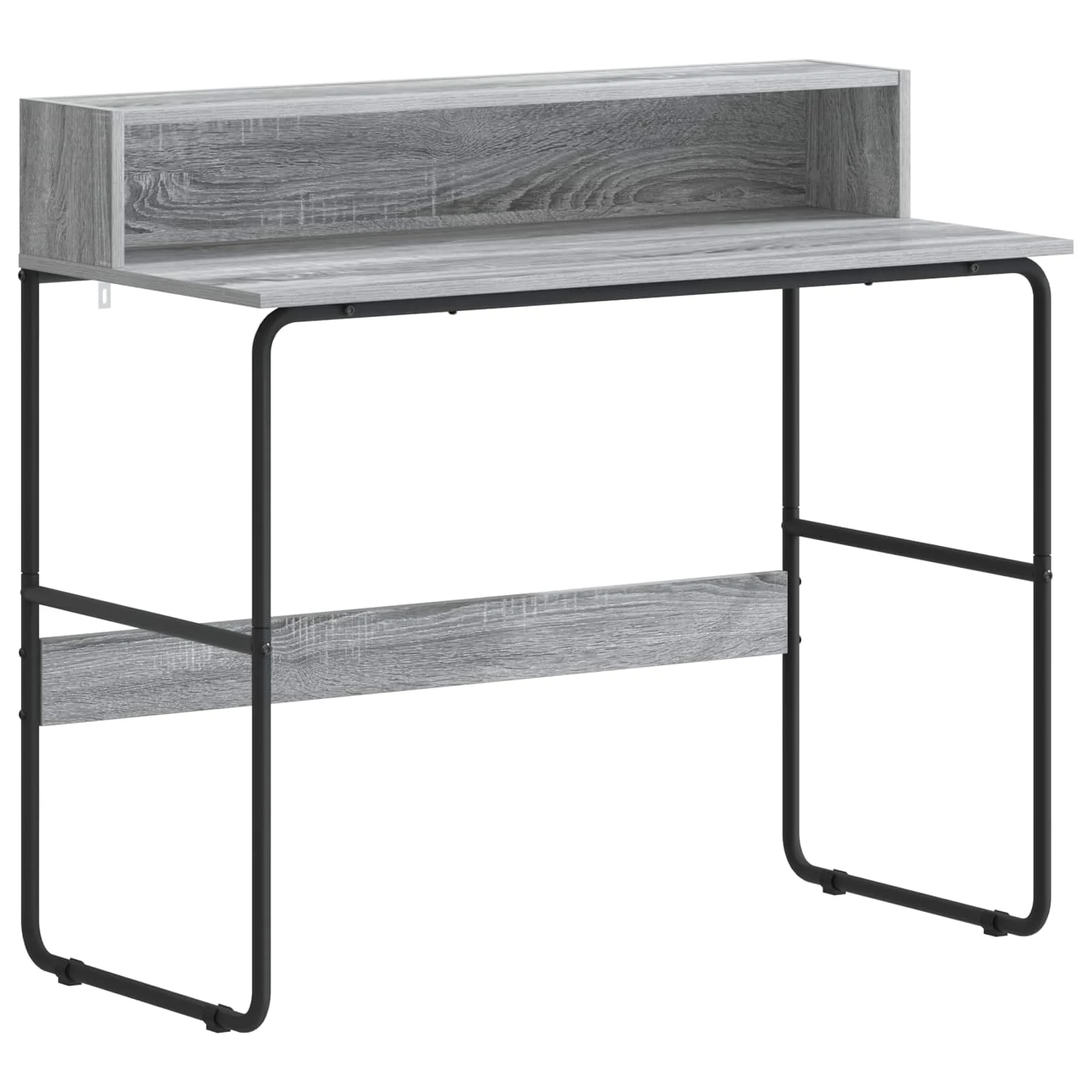 Bureau avec rangement 100 x 50 x 91 cm sonoma gris bois d'ingénierie – vue de côté