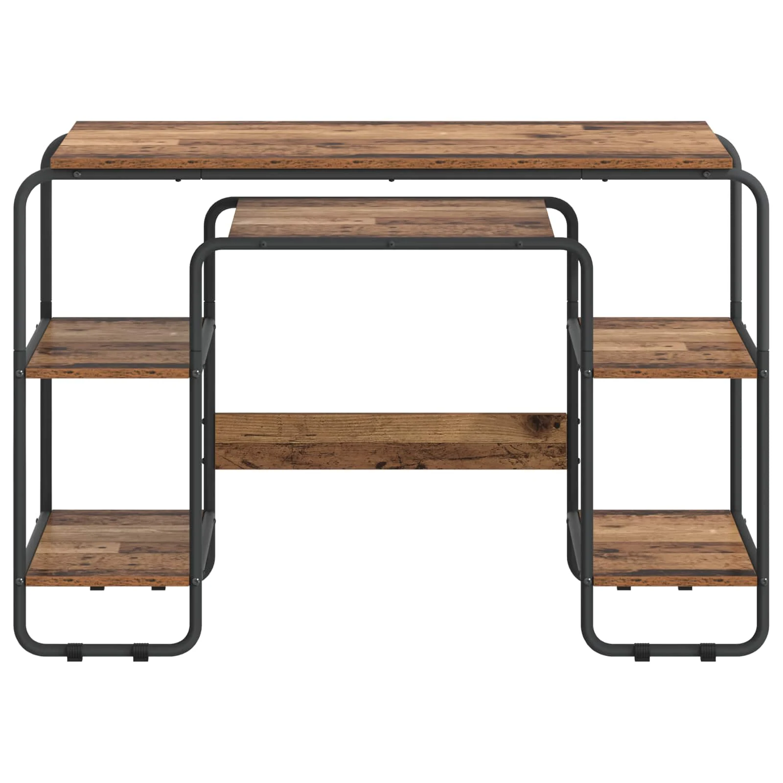 Bureau avec rangement 113,5 x 52 x 75,5 cm bois ancien bois d'ingénierie – vue de détail