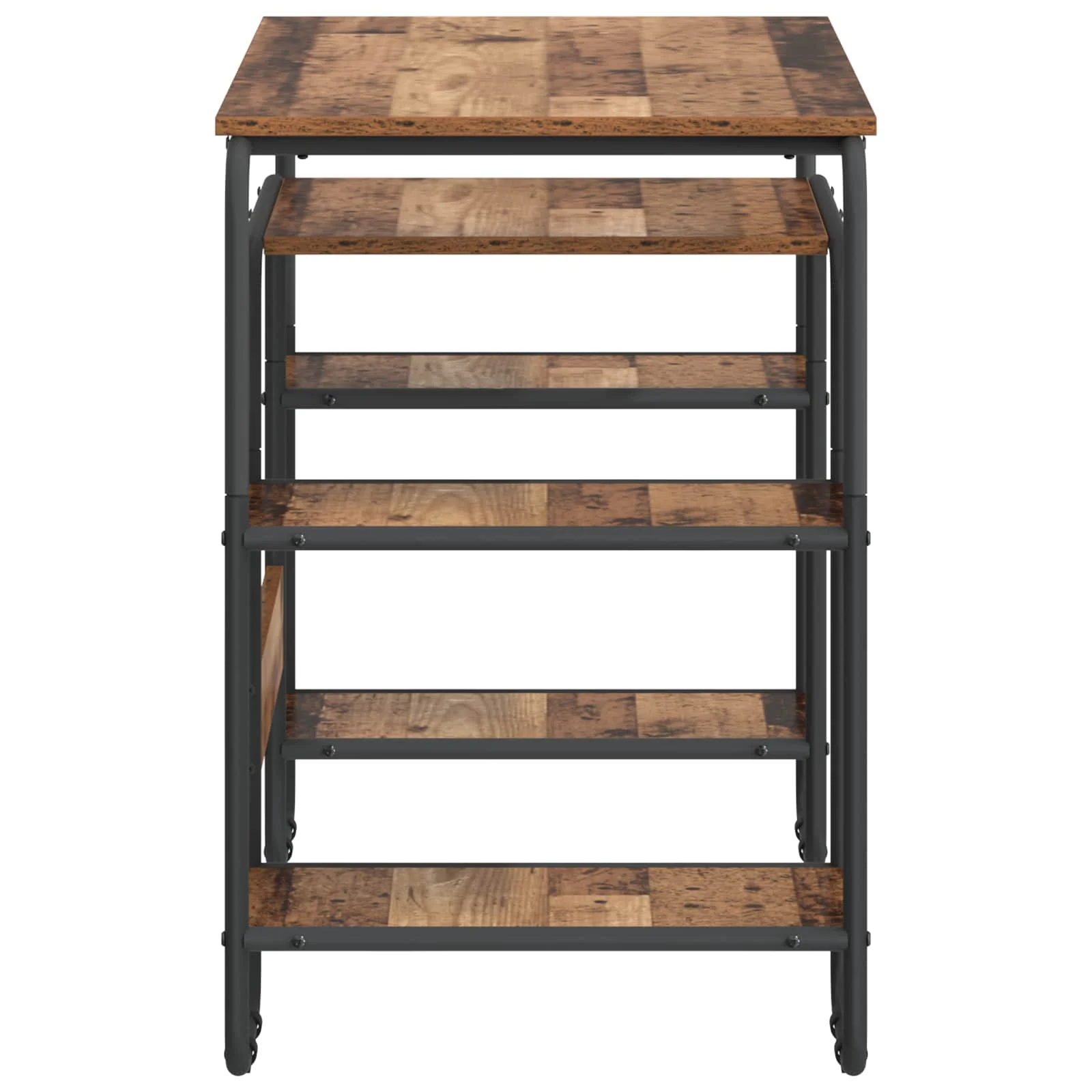 Bureau avec rangement 113,5 x 52 x 75,5 cm bois ancien bois d'ingénierie – vue en situation