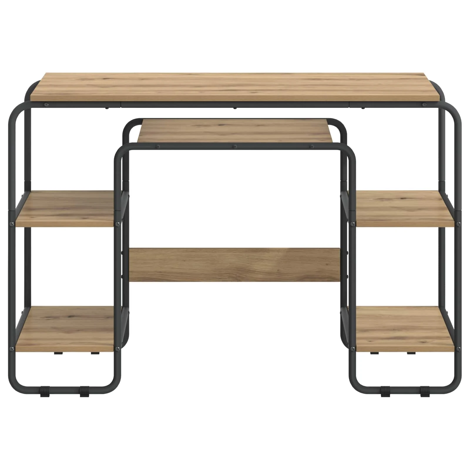 Bureau avec rangement 113,5 x 52 x 75,5 cm chêne artisanal bois d'ingénierie – vue de détail