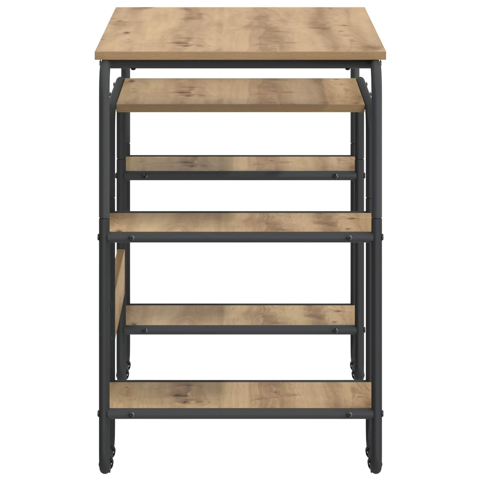 Bureau avec rangement 113,5 x 52 x 75,5 cm chêne artisanal bois d'ingénierie – vue en situation