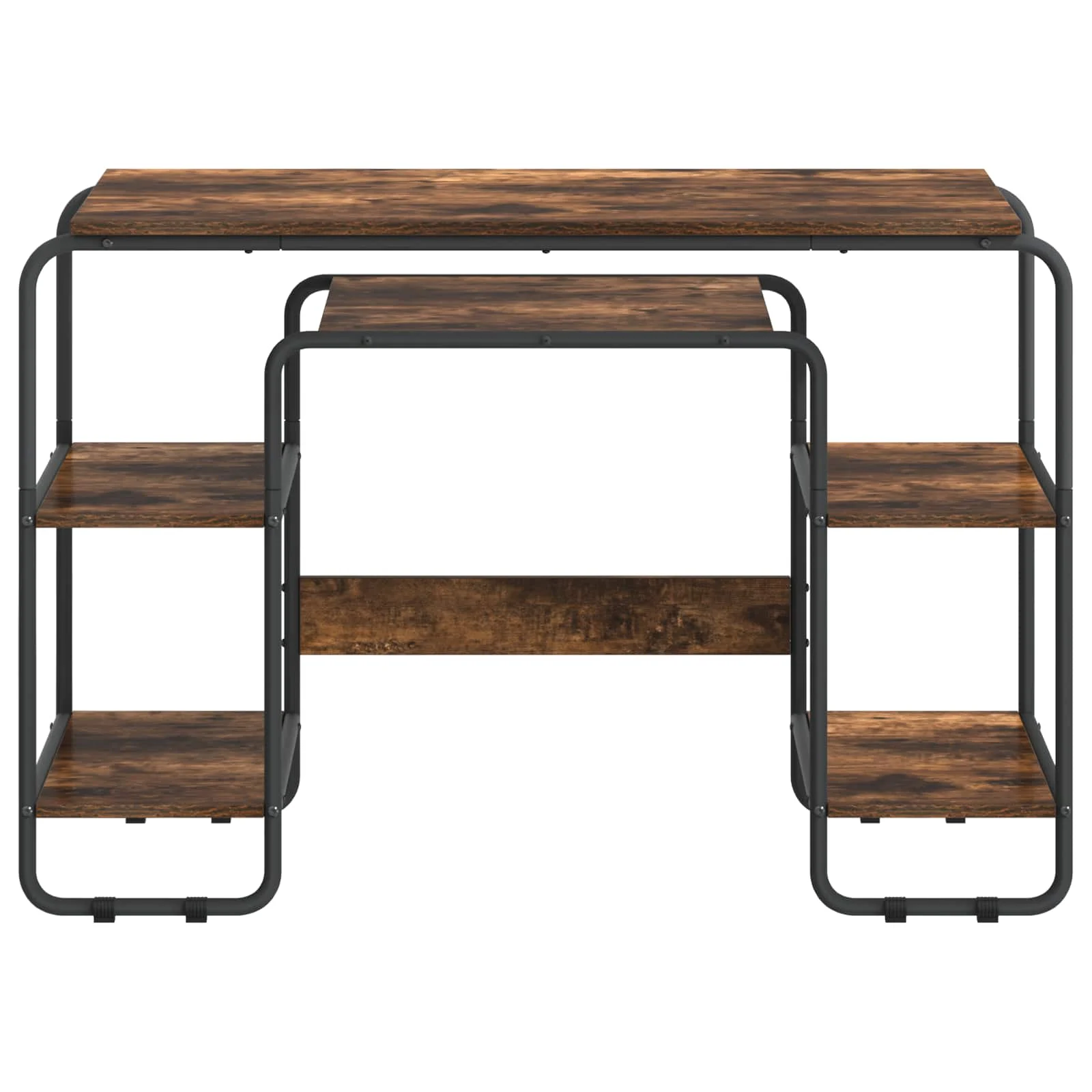 Bureau avec rangement 113,5 x 52 x 75,5 cm chêne fumé bois d'ingénierie – vue de détail