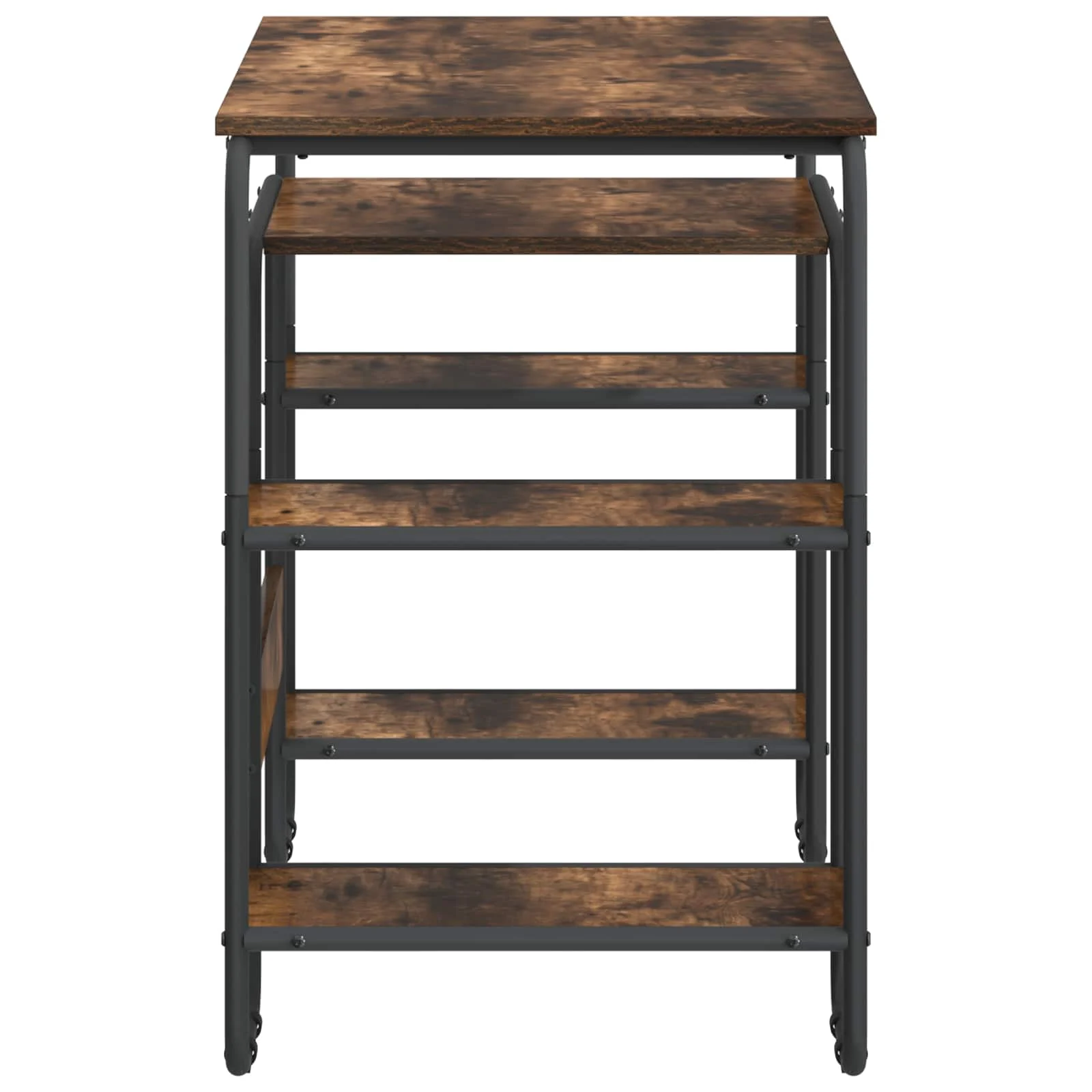 Bureau avec rangement 113,5 x 52 x 75,5 cm chêne fumé bois d'ingénierie – vue en situation