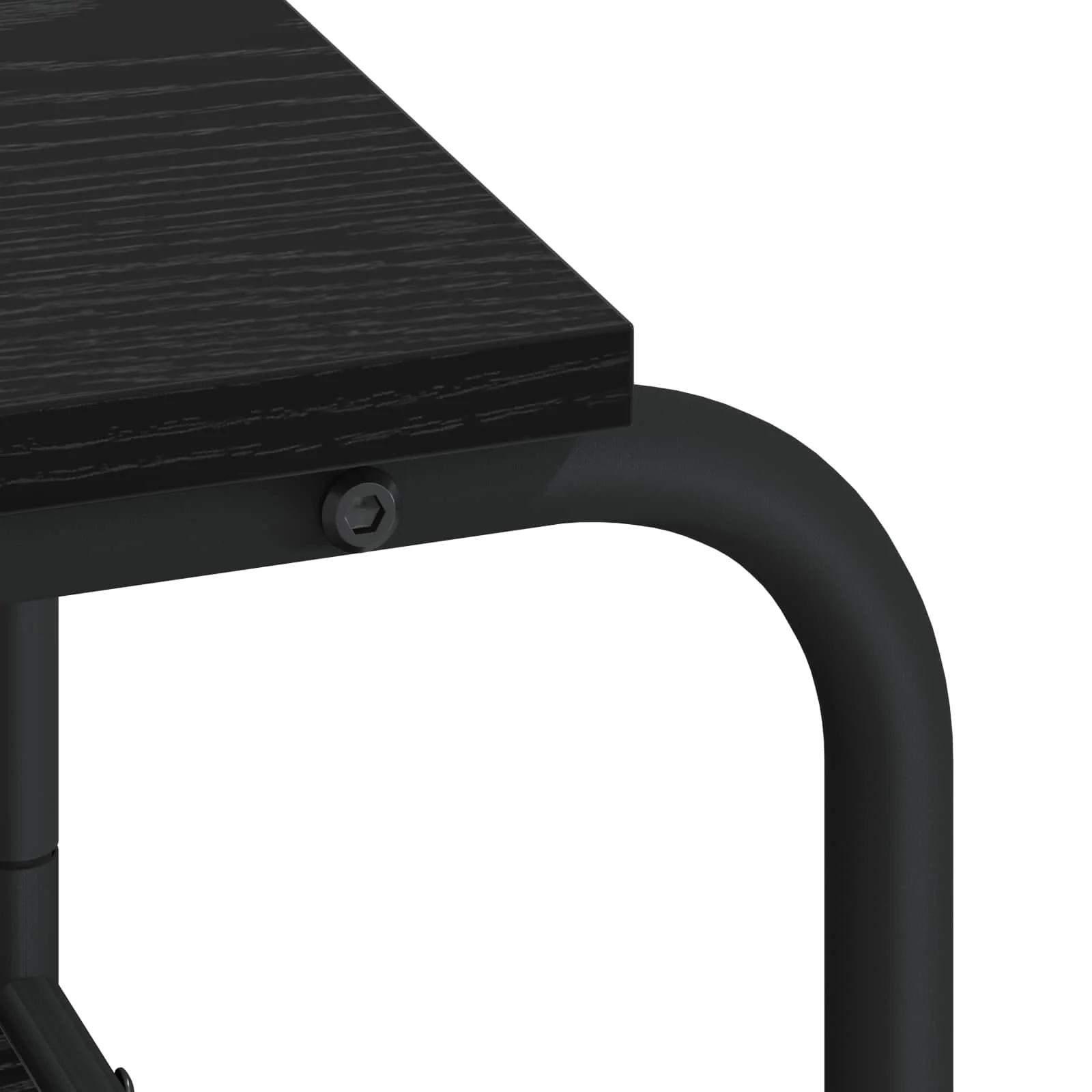 Bureau avec rangement 113,5 x 52 x 75,5 cm chêne noir bois d'ingénierie – vue de dos