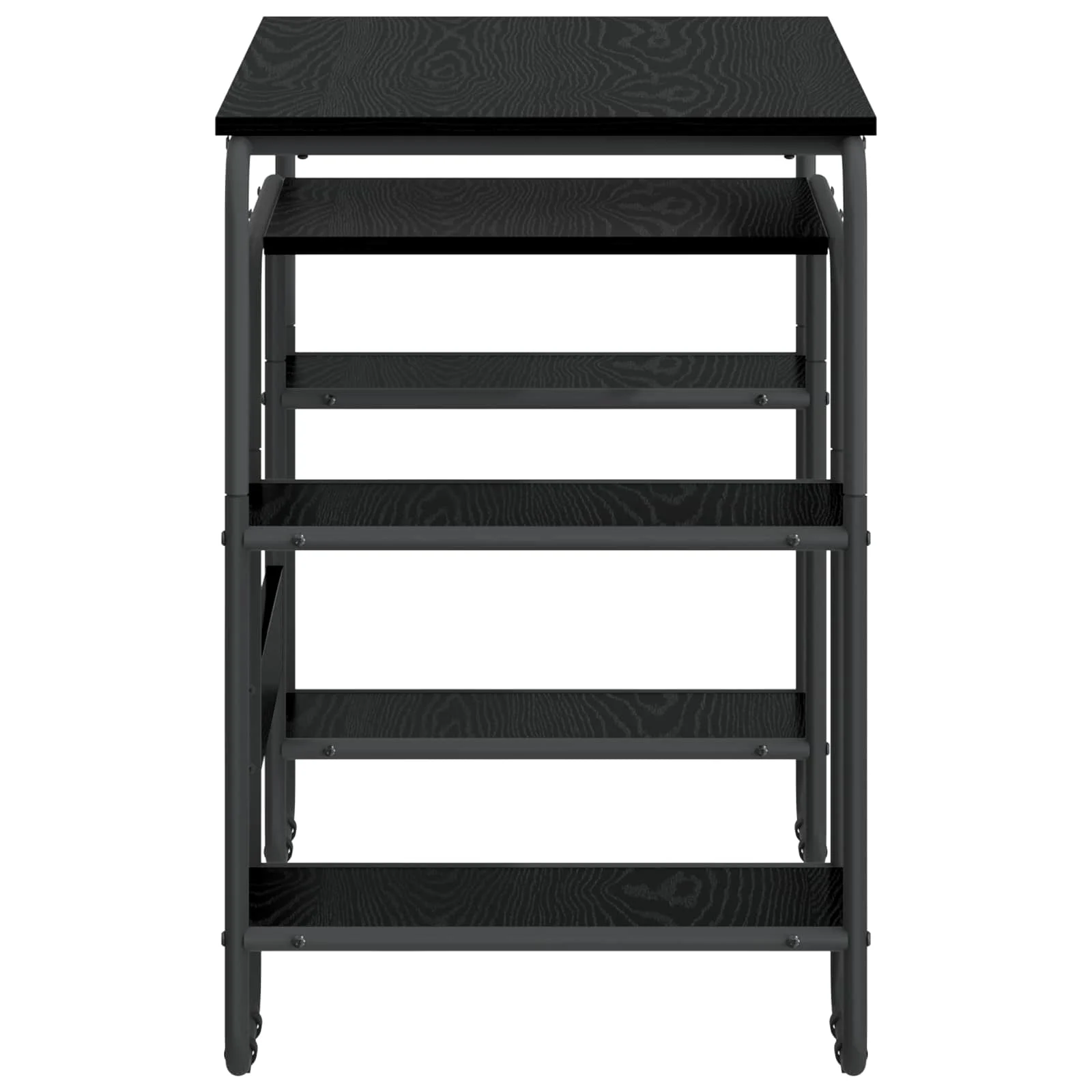 Bureau avec rangement 113,5 x 52 x 75,5 cm chêne noir bois d'ingénierie – vue en situation