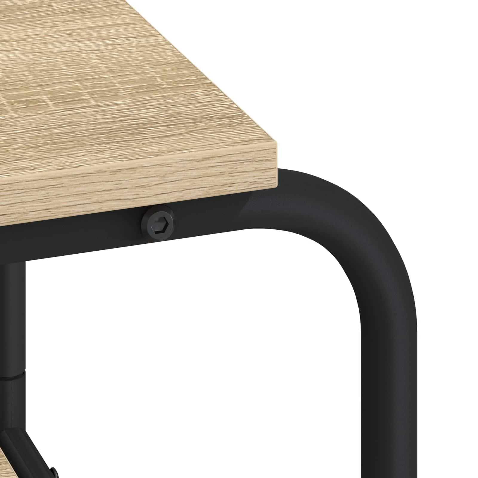 Bureau avec rangement 113,5 x 52 x 75,5 cm chêne sonoma bois d'ingénierie – vue de dos