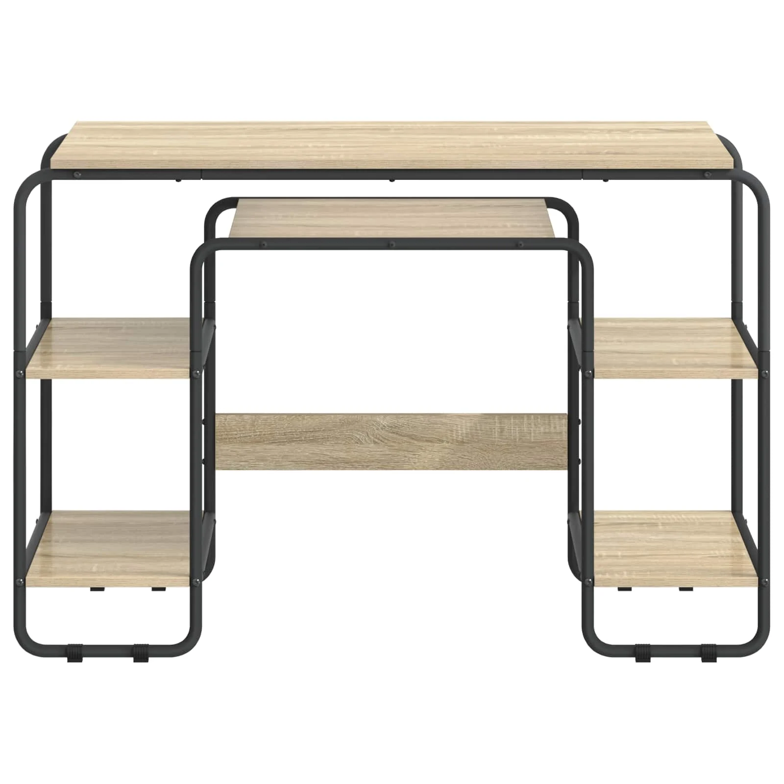 Bureau avec rangement 113,5 x 52 x 75,5 cm chêne sonoma bois d'ingénierie – vue de détail