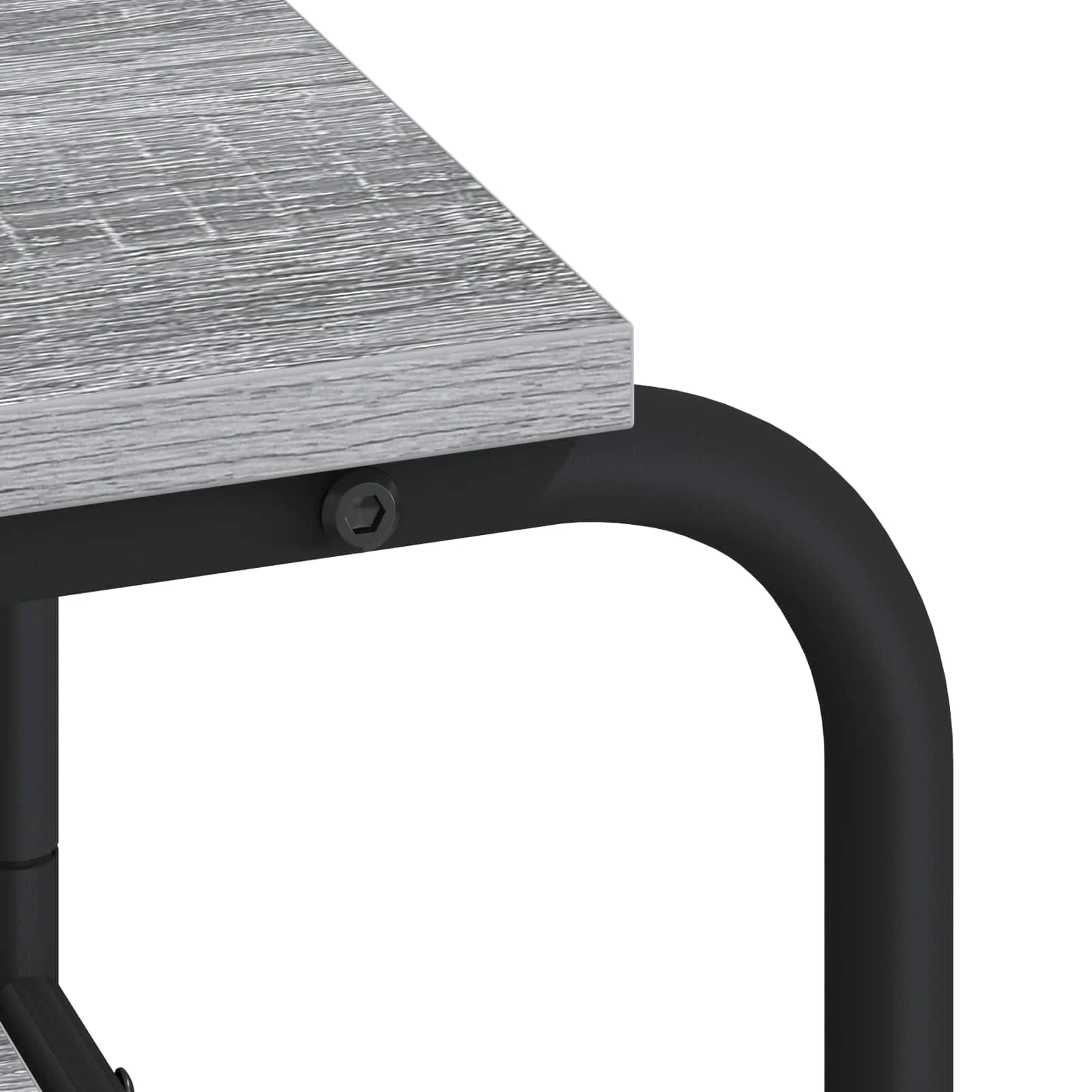 Bureau avec rangement 113,5 x 52 x 75,5 cm sonoma gris bois d'ingénierie – vue de dos