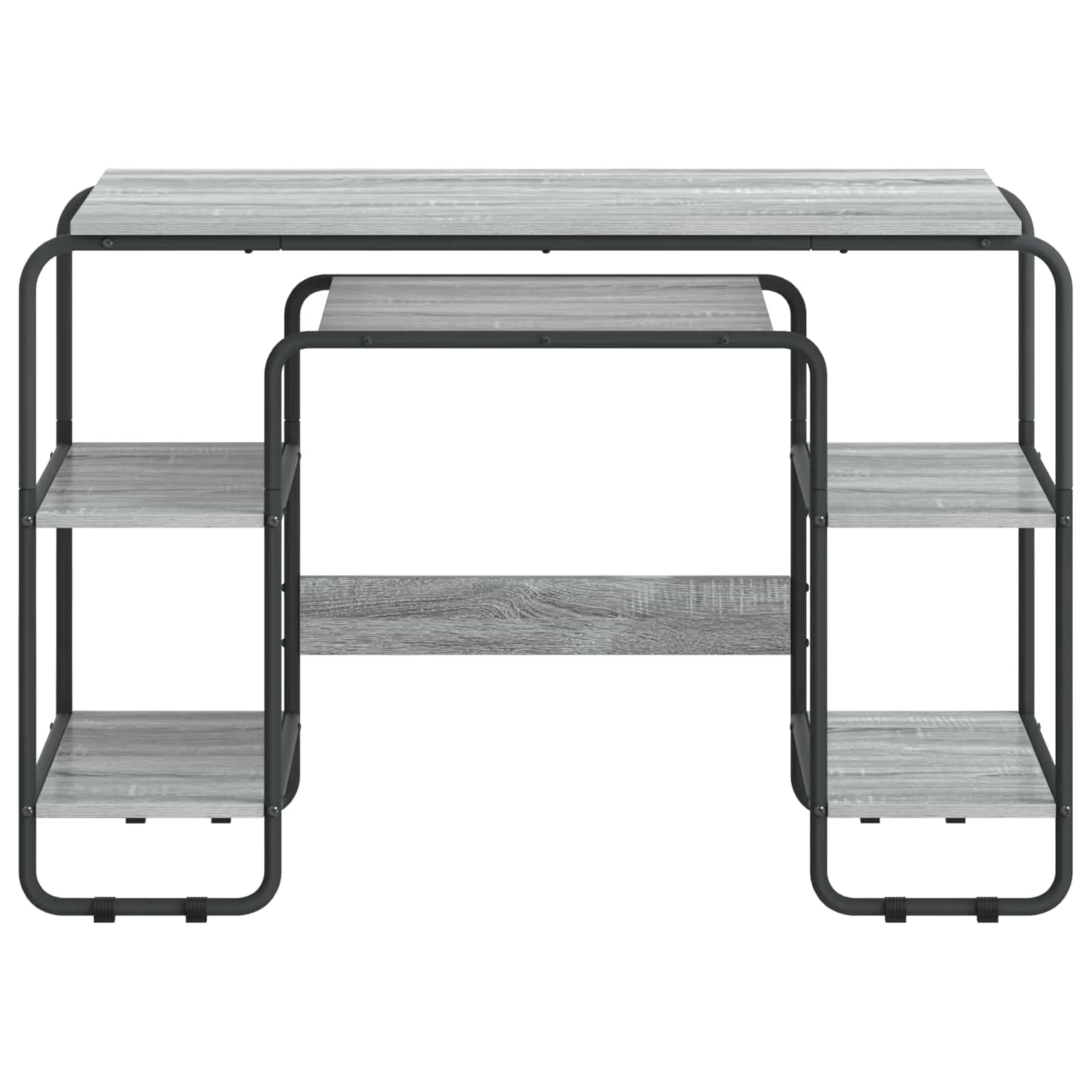 Bureau avec rangement 113,5 x 52 x 75,5 cm sonoma gris bois d'ingénierie – vue de détail