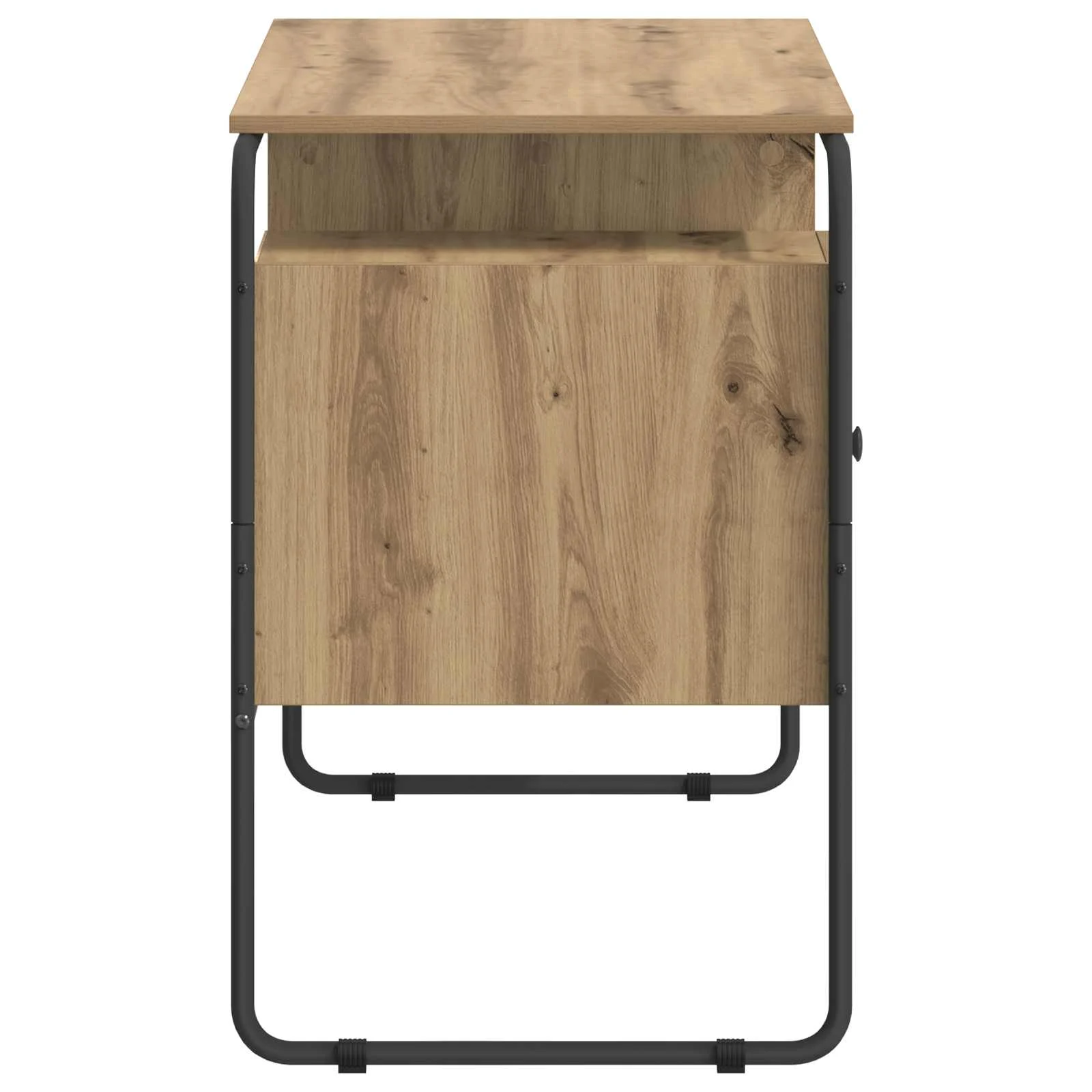 Bureau avec rangement 120 x 50,5 x 75,5 cm chêne artisanal bois d'ingénierie – vue de dessus