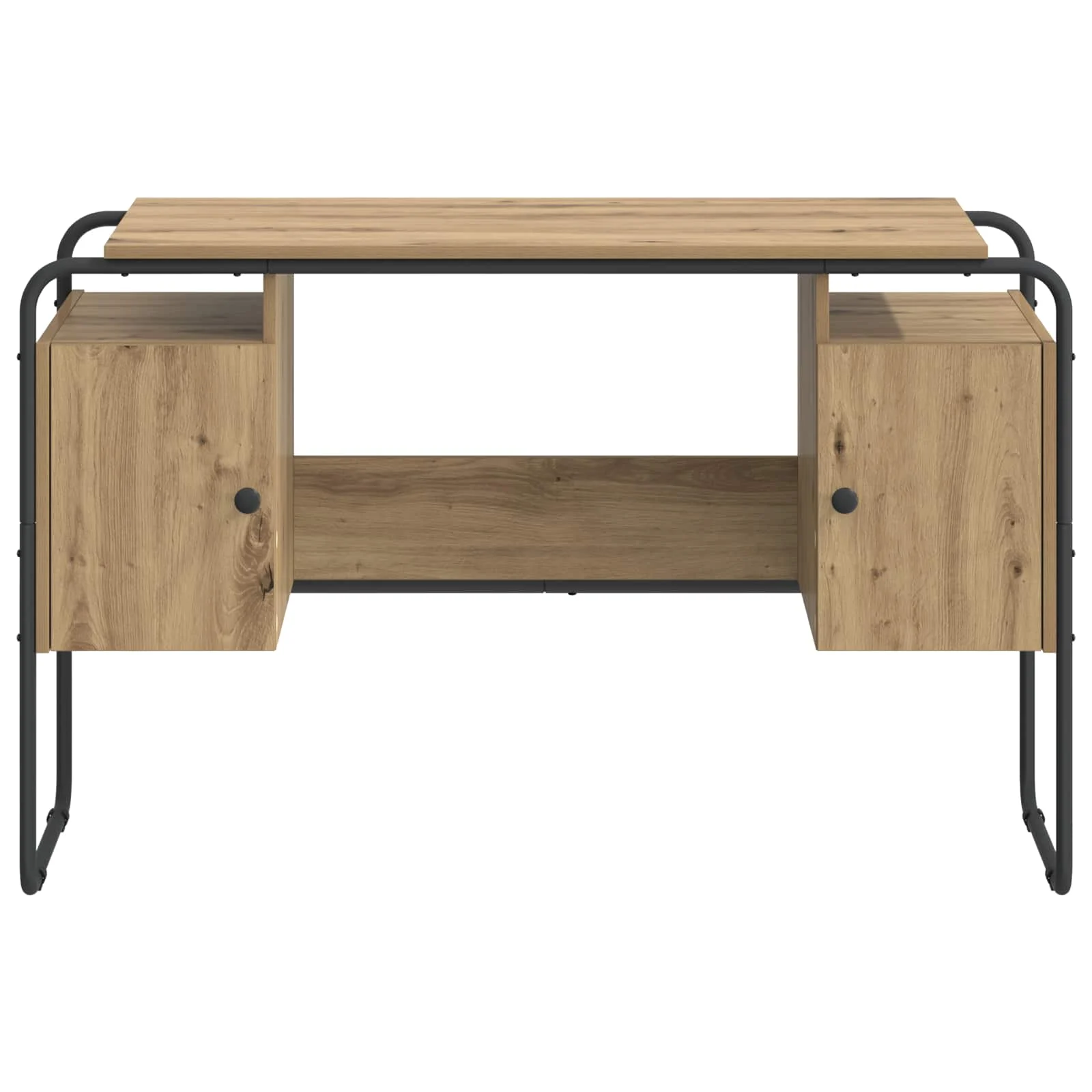 Bureau avec rangement 120 x 50,5 x 75,5 cm chêne artisanal bois d'ingénierie – vue en situation