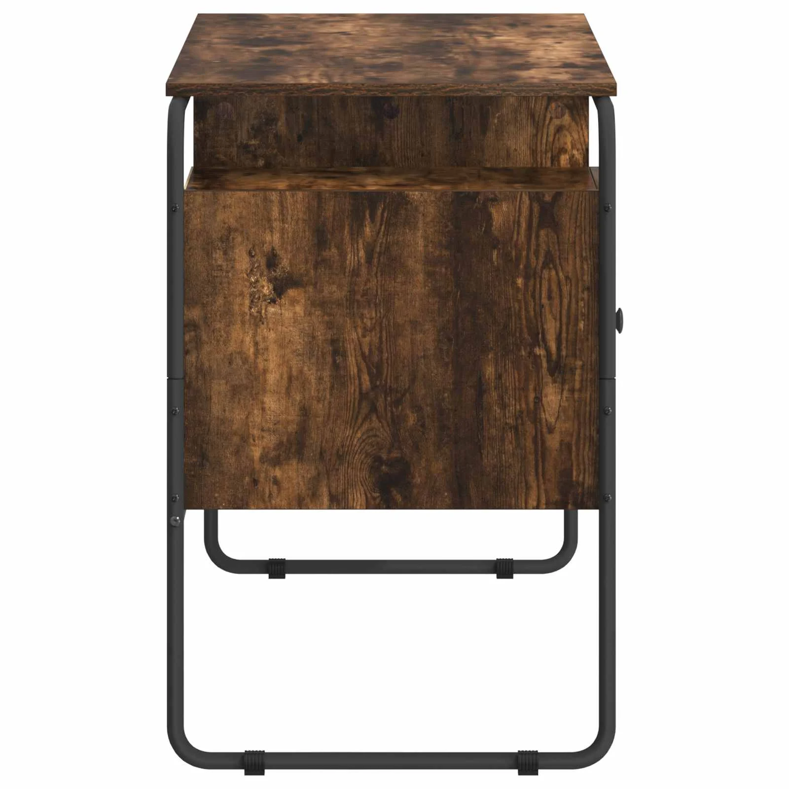 Bureau avec rangement 120 x 50,5 x 75,5 cm chêne fumé bois d'ingénierie – vue de dessus
