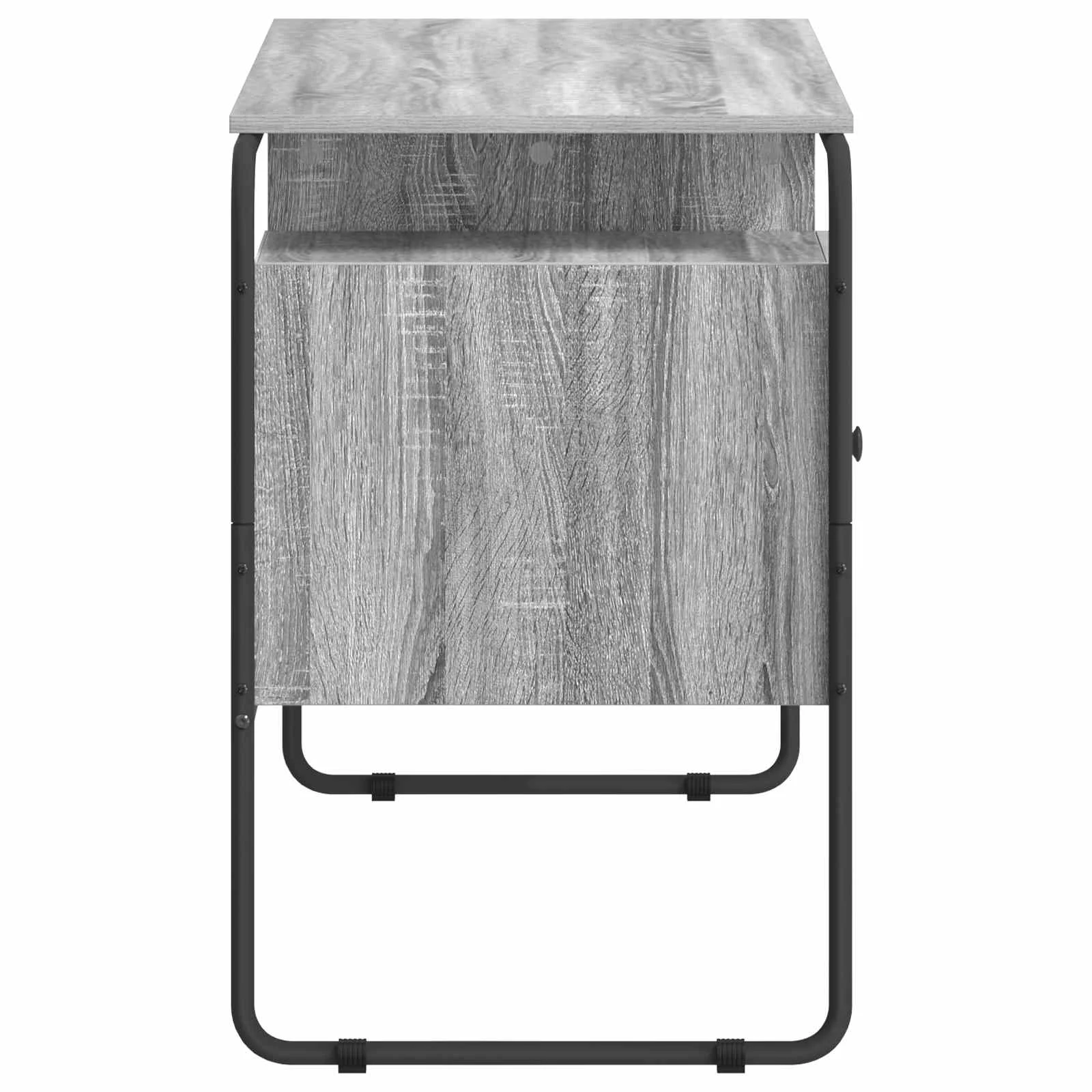 Bureau avec rangement 120 x 50,5 x 75,5 cm sonoma gris bois d'ingénierie – vue de dessus