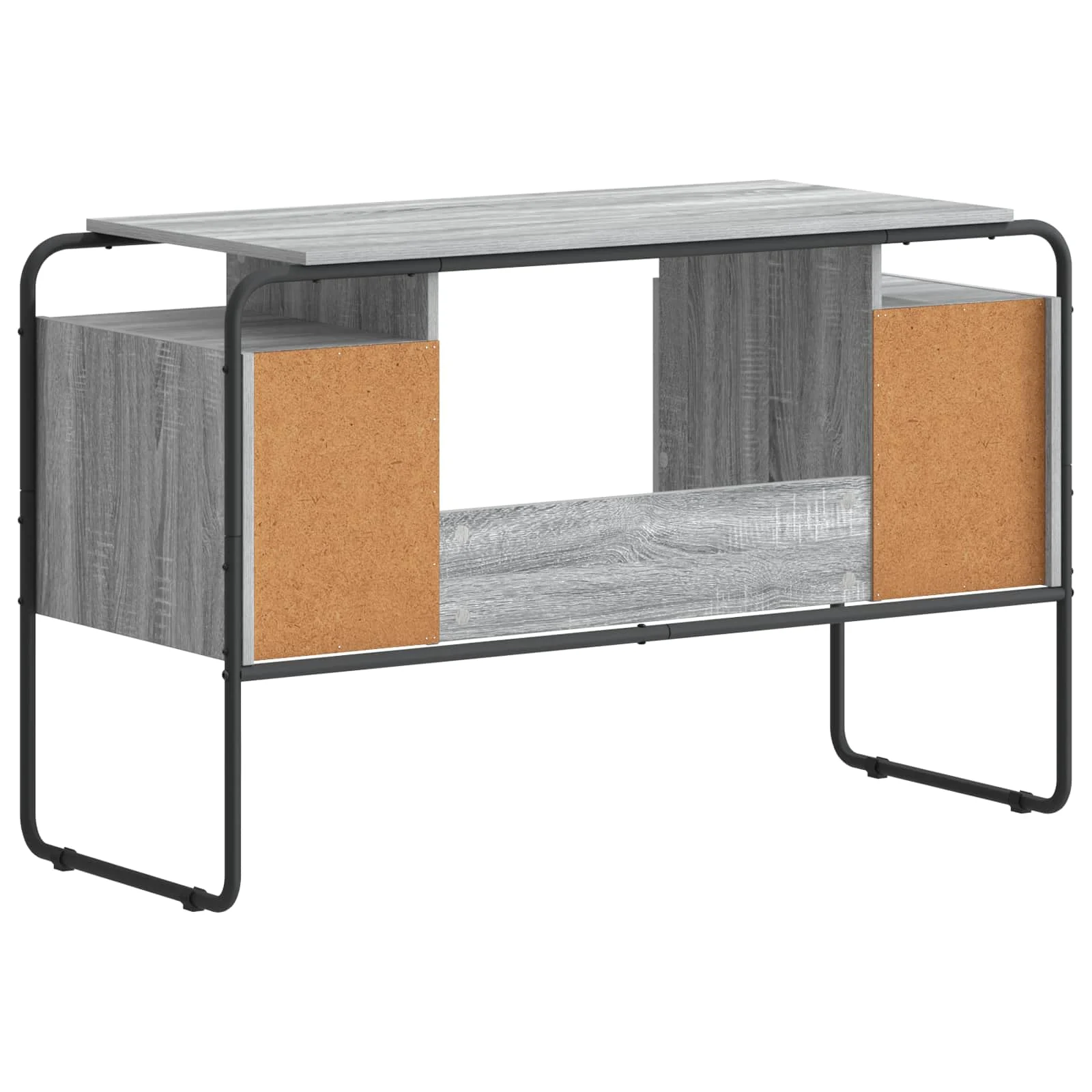 Bureau avec rangement 120 x 50,5 x 75,5 cm sonoma gris bois d'ingénierie – vue de dos