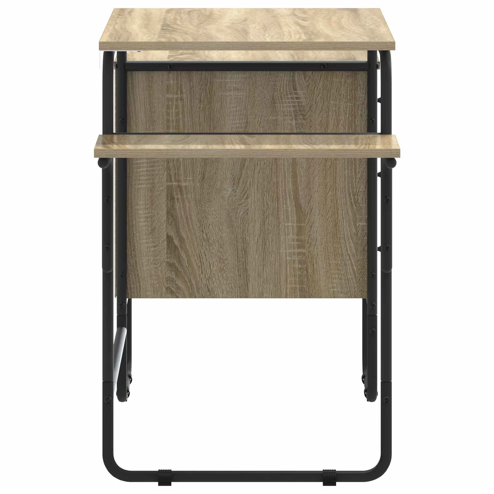 Bureau avec rangement 120 x 50 x 75 cm chêne sonoma bois d'ingénierie – vue de dessus
