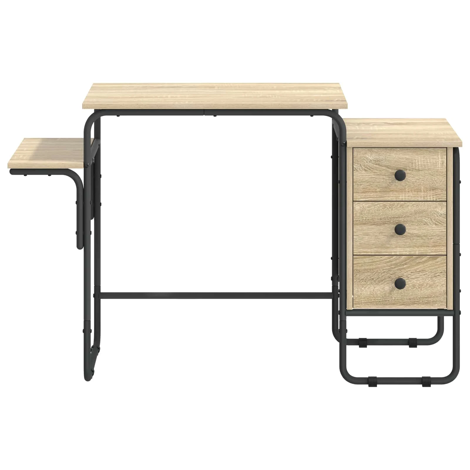 Bureau avec rangement 120 x 50 x 75 cm chêne sonoma bois d'ingénierie – vue en situation