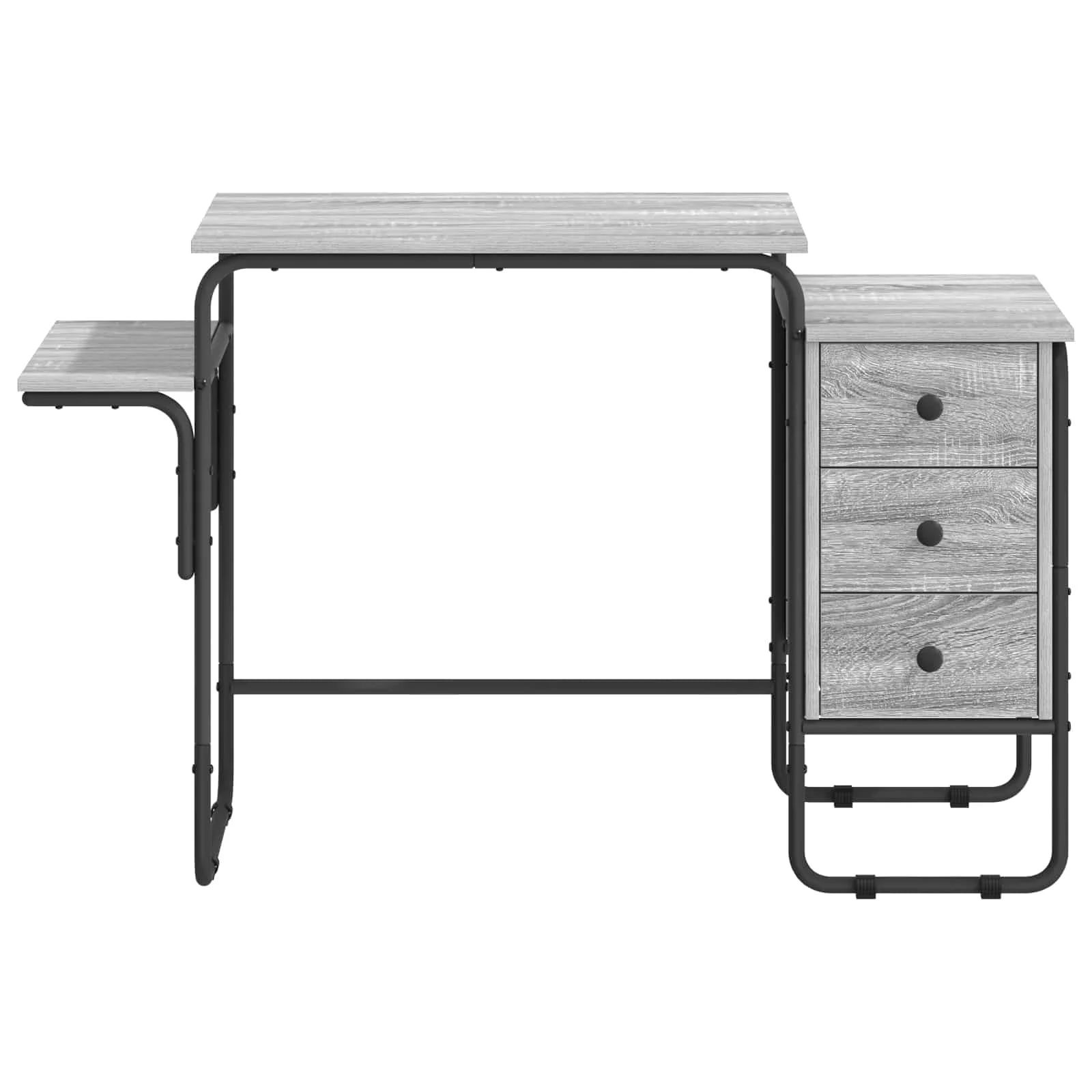 Bureau avec rangement 120 x 50 x 75 cm sonoma gris bois d'ingénierie – vue en situation