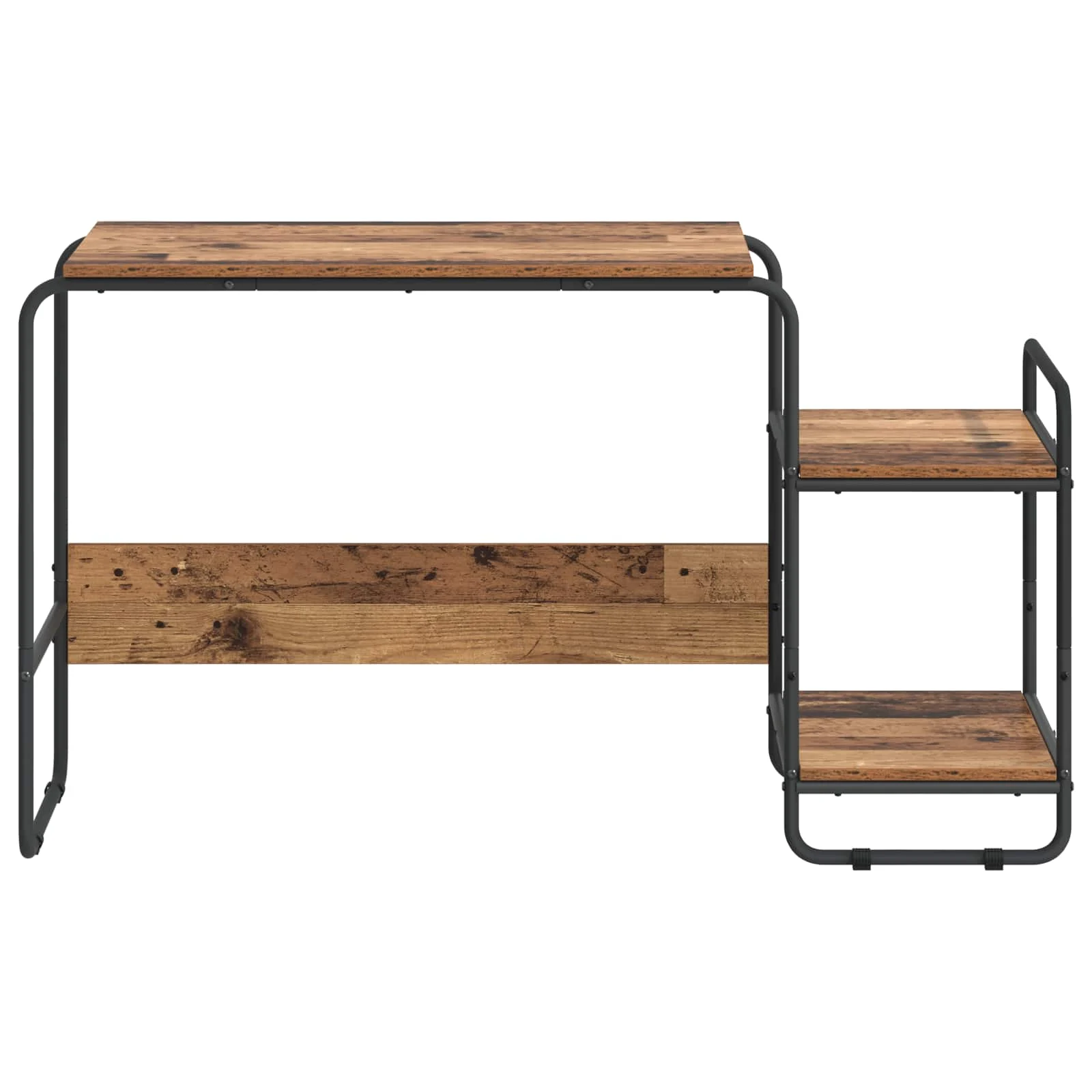 Bureau avec rangement 131,5 x 50 x 75,5 cm bois ancien bois d'ingénierie – modèle 2 – vue de détail
