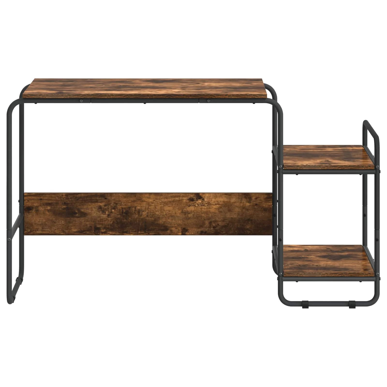 Bureau avec rangement 131,5 x 50 x 75,5 cm chêne fumé bois d'ingénierie – modèle 2 – vue de détail