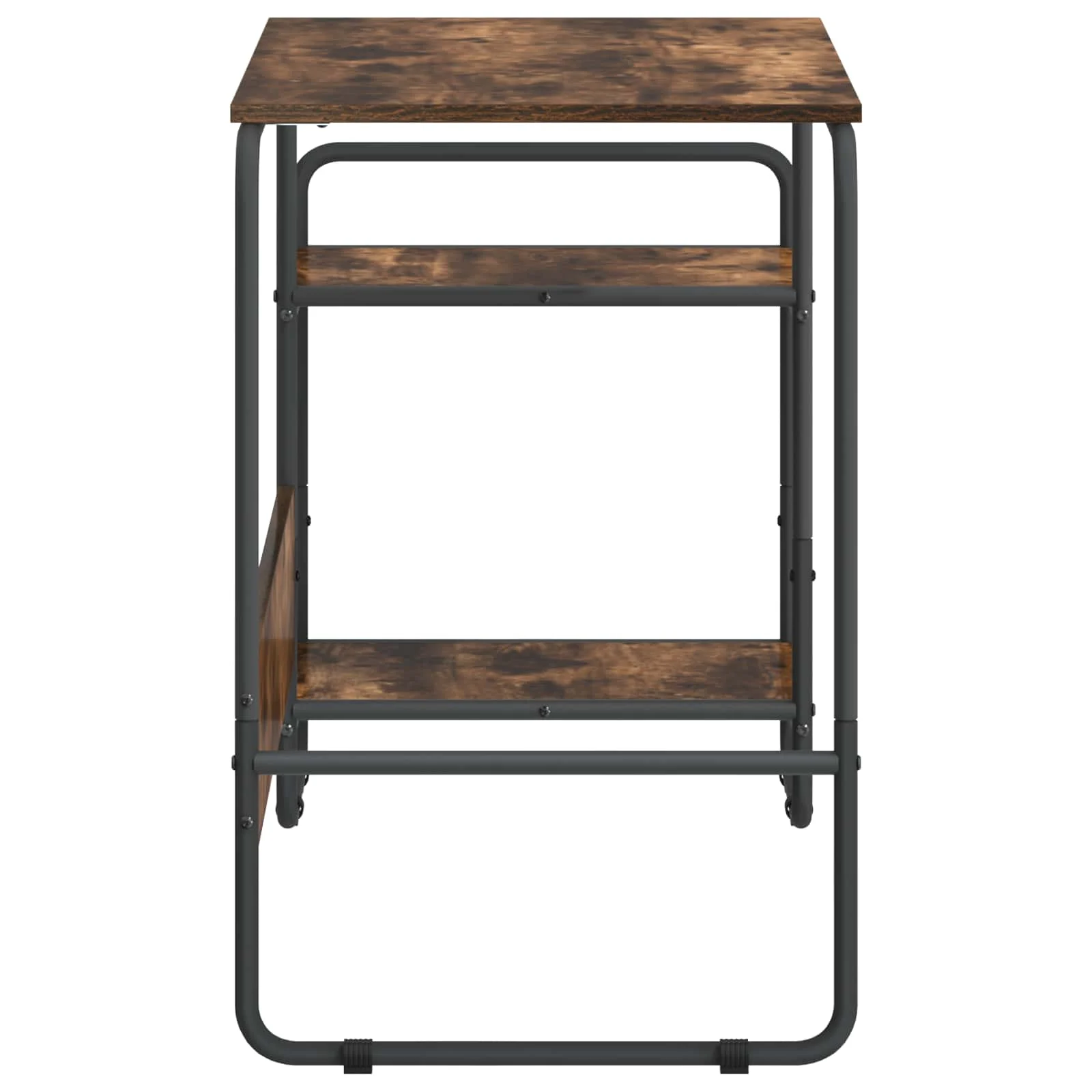 Bureau avec rangement 131,5 x 50 x 75,5 cm chêne fumé bois d'ingénierie – modèle 2 – vue en situation