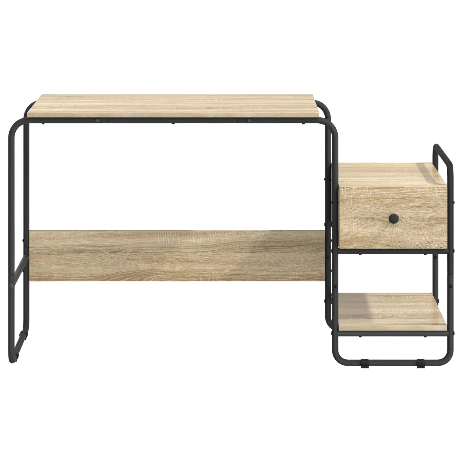 Bureau avec rangement 131,5 x 50 x 75,5 cm chêne sonoma bois d'ingénierie – vue en situation