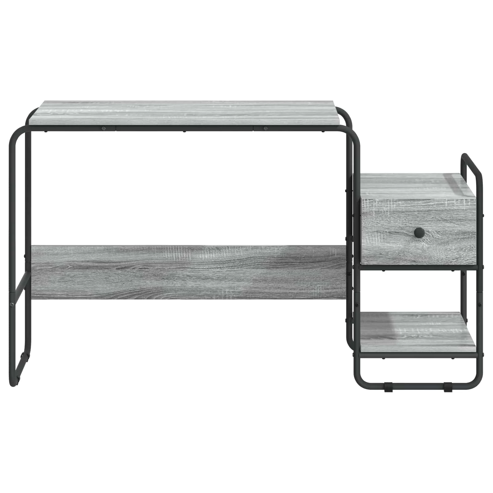 Bureau avec rangement 131,5 x 50 x 75,5 cm sonoma gris bois d'ingénierie – vue en situation