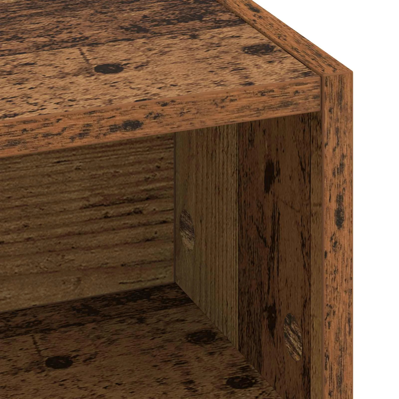 Bureau avec rangement 60 x 50 x 91 cm bois ancien bois d'ingénierie – vue de dos